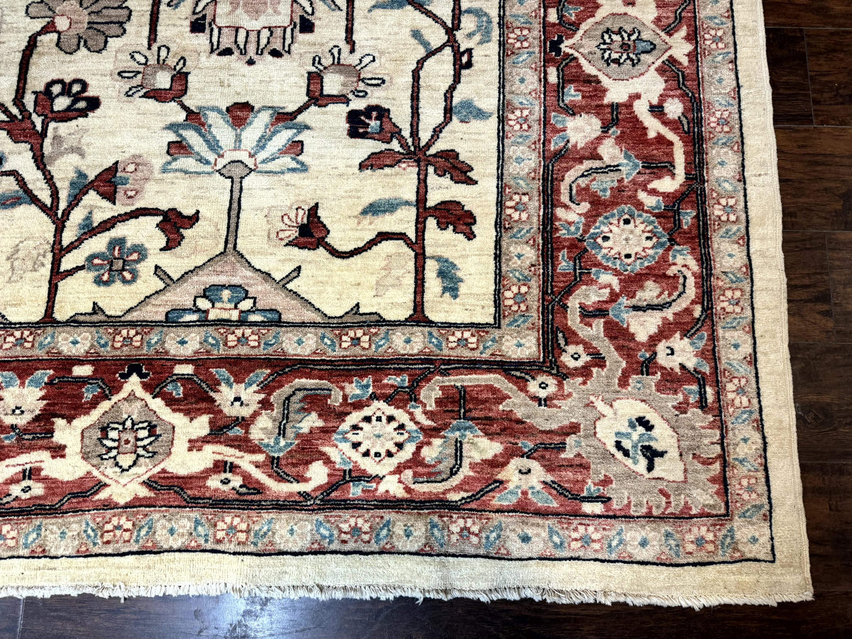 Peshawar Rug 10x14, Beige and Rust Red, Large Pak Persian Rug, Pakistani Rug - Jewel Rugs, view 10