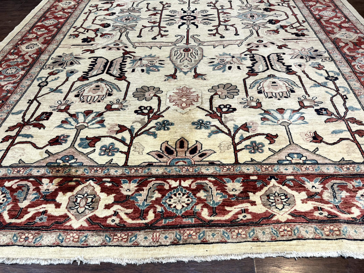 Peshawar Rug 10x14, Beige and Rust Red, Large Pak Persian Rug, Pakistani Rug - Jewel Rugs, view 6