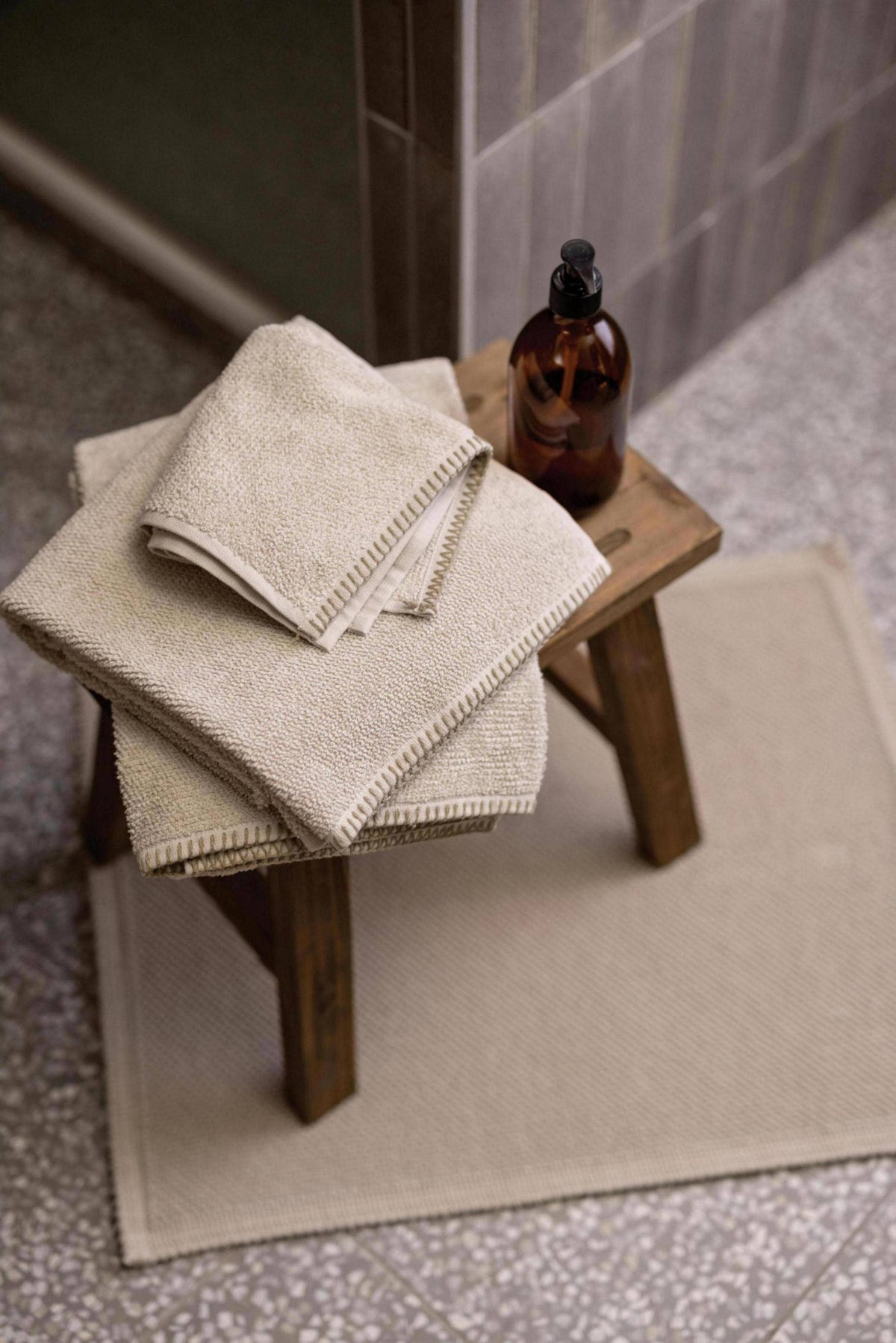 Eden Pebble Bath Rug (21" x 43") - Source by Studio Skara, view 5