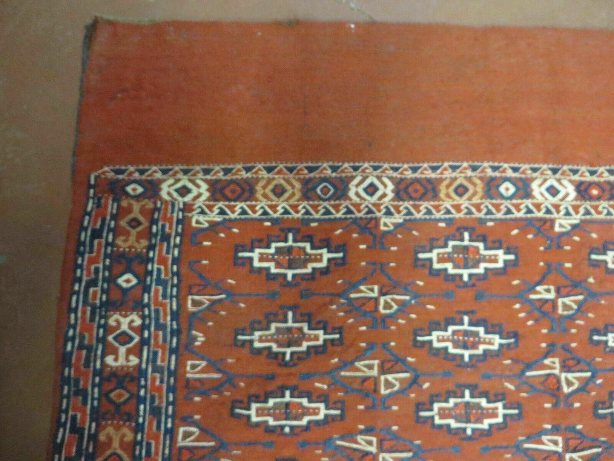 2'8" X 4' Antique Handmade Tribal Wool Rug Pillow Case Yamud Flat Weave Diamond - Jewel Rugs, view 4