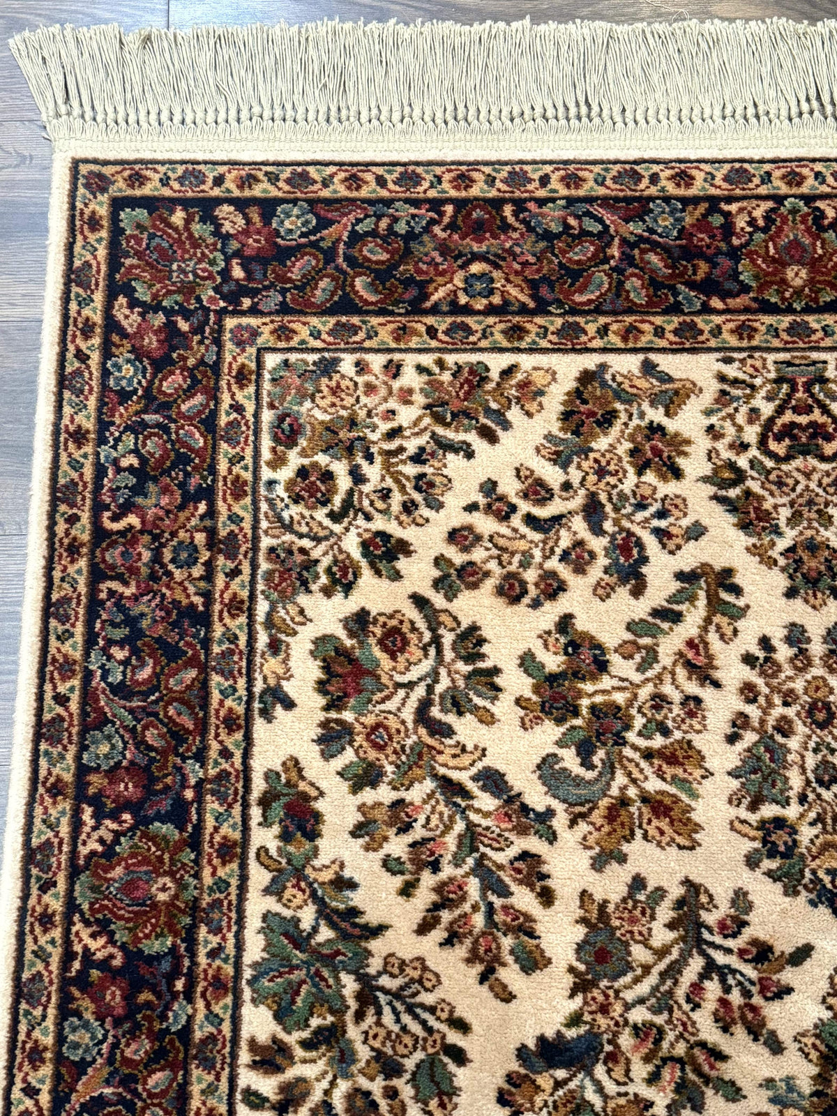 4x6 Karastan Rug Ivory Sarouk #760, Wool Vintage Original 700 Series - Jewel Rugs, view 7