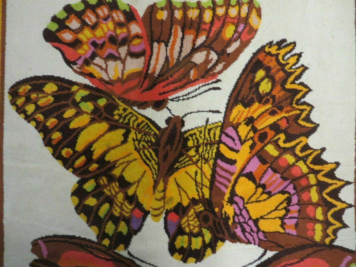 4' X 6' Tartare Modern Hand Knotted Spainsh Wool Rug Butterfly Getting Wings Nice - Jewel Rugs, view 12