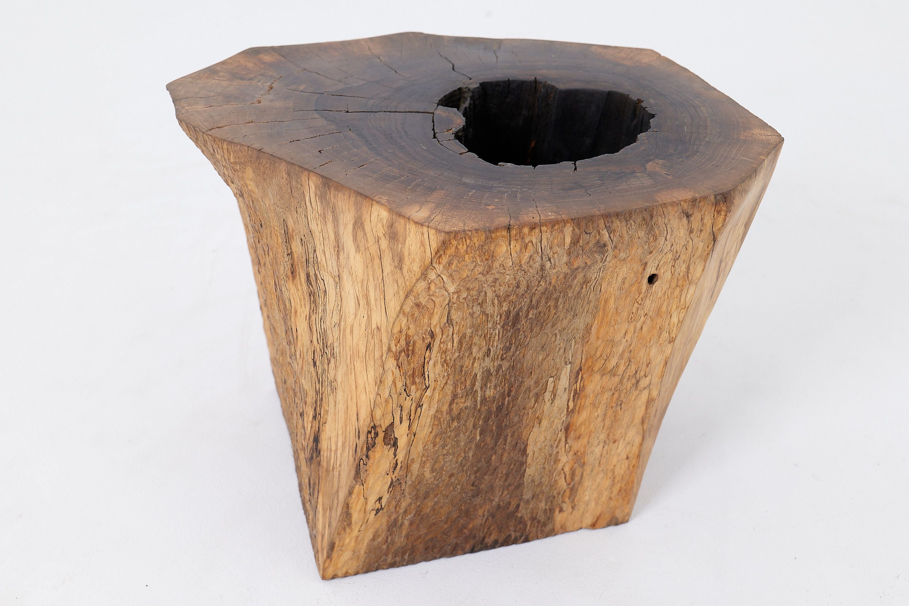 Organic, Live-Edge, Side Table, Walnut, Handmade