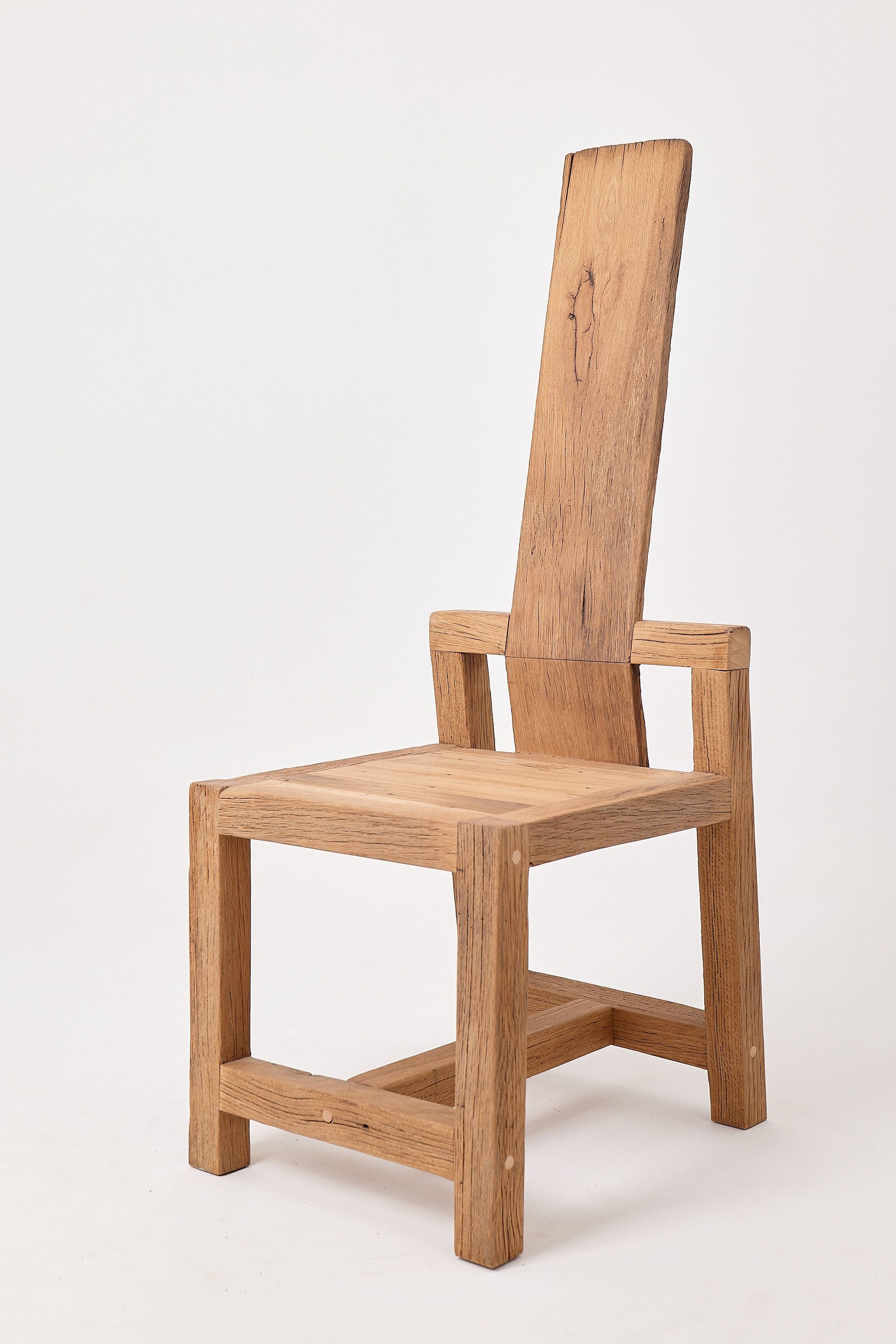 Massive Oak Armchair, Rustic, Burnt Wood, Black, Charred, Handmade - image 6
