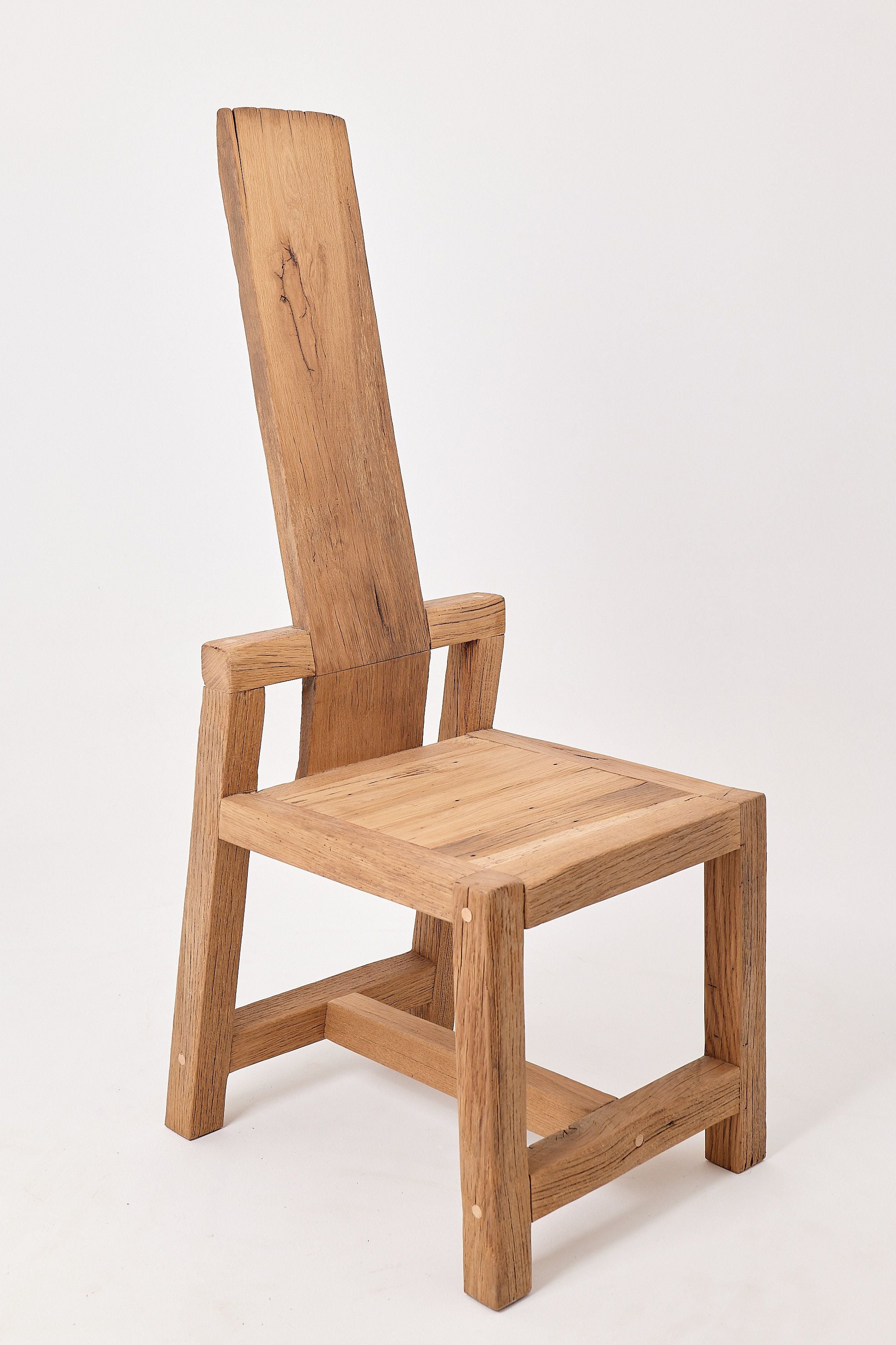 Massive Oak Armchair, Rustic, Burnt Wood, Black, Charred, Handmade - image 13