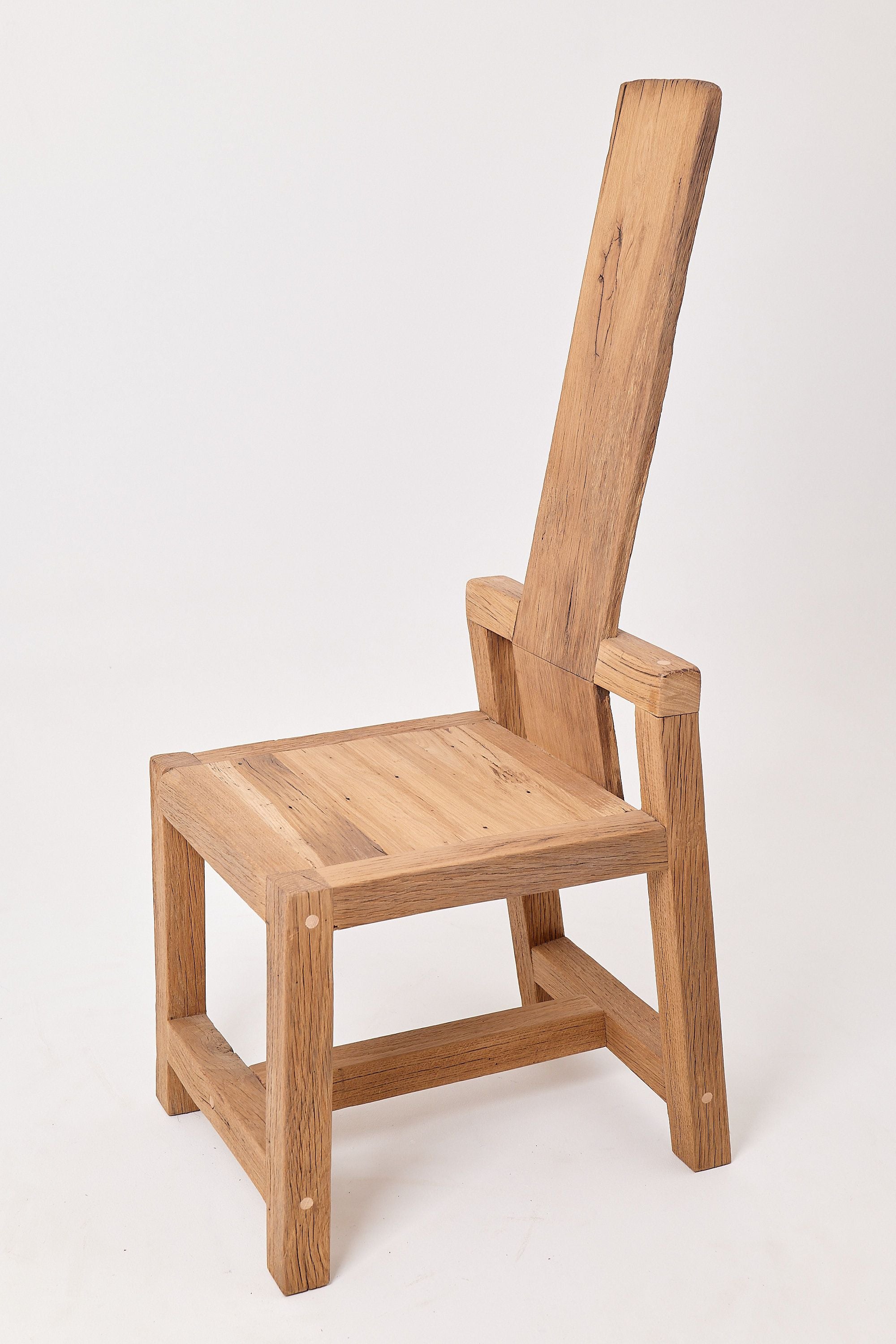Massive Oak Armchair, Rustic, Burnt Wood, Black, Charred, Handmade - image 7