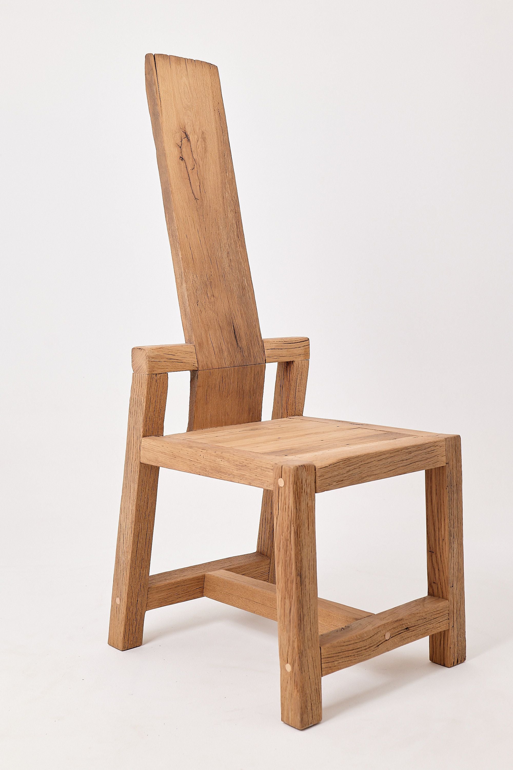 Massive Oak Armchair, Rustic, Burnt Wood, Black, Charred, Handmade - image 14