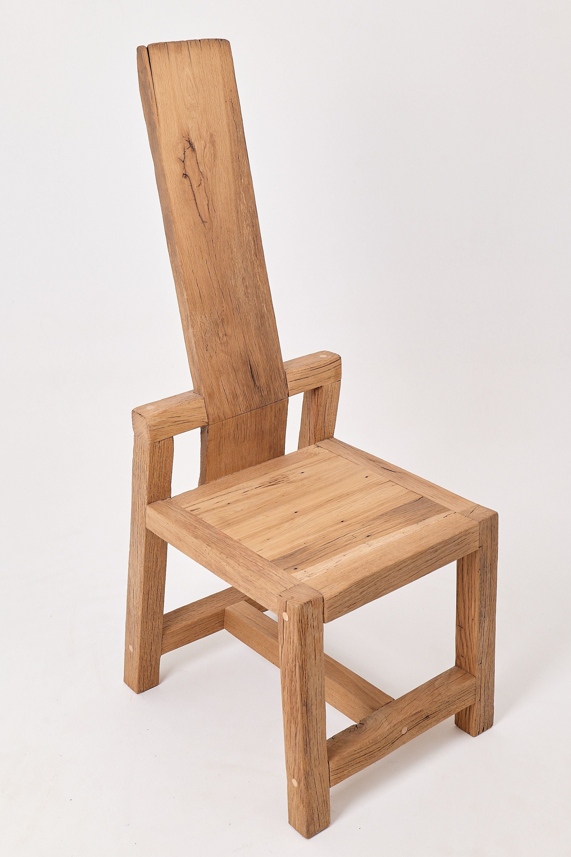 Massive Oak Armchair, Rustic, Burnt Wood, Black, Charred, Handmade - image 2