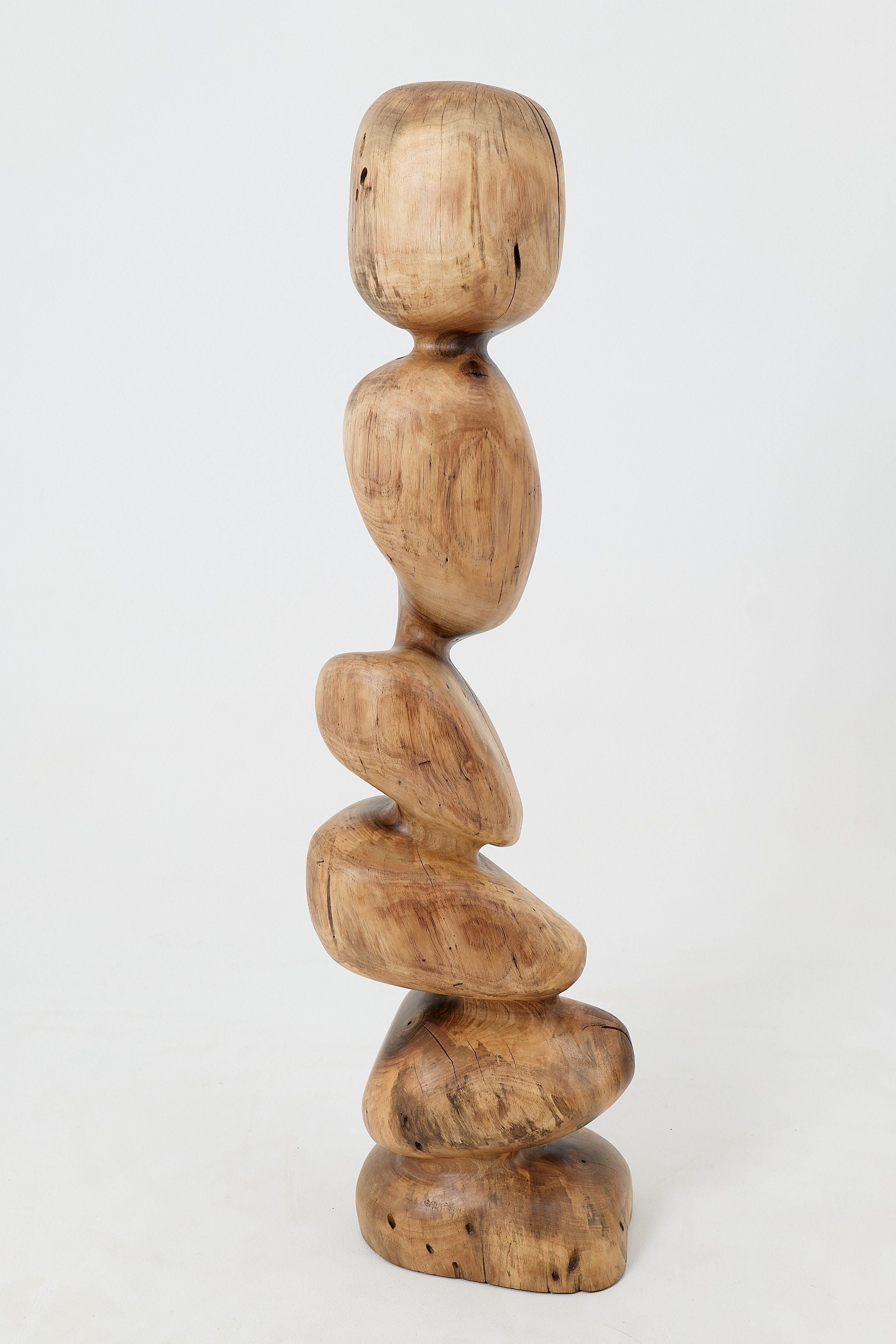 Still Stand Abstract Wood Sculpture, Chainsaw Carved, Walnut - image 9
