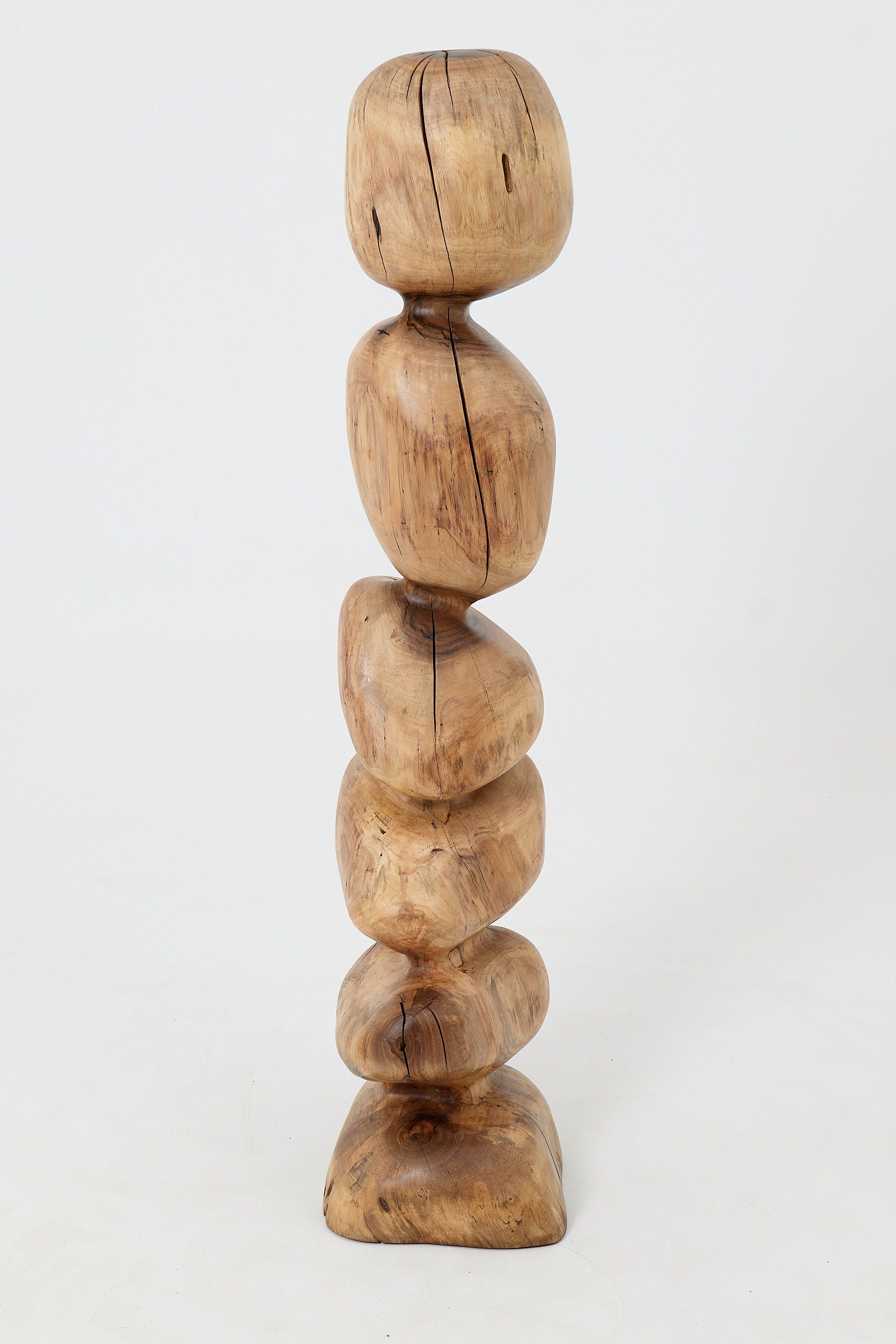 Still Stand Abstract Wood Sculpture, Chainsaw Carved, Walnut - image 11