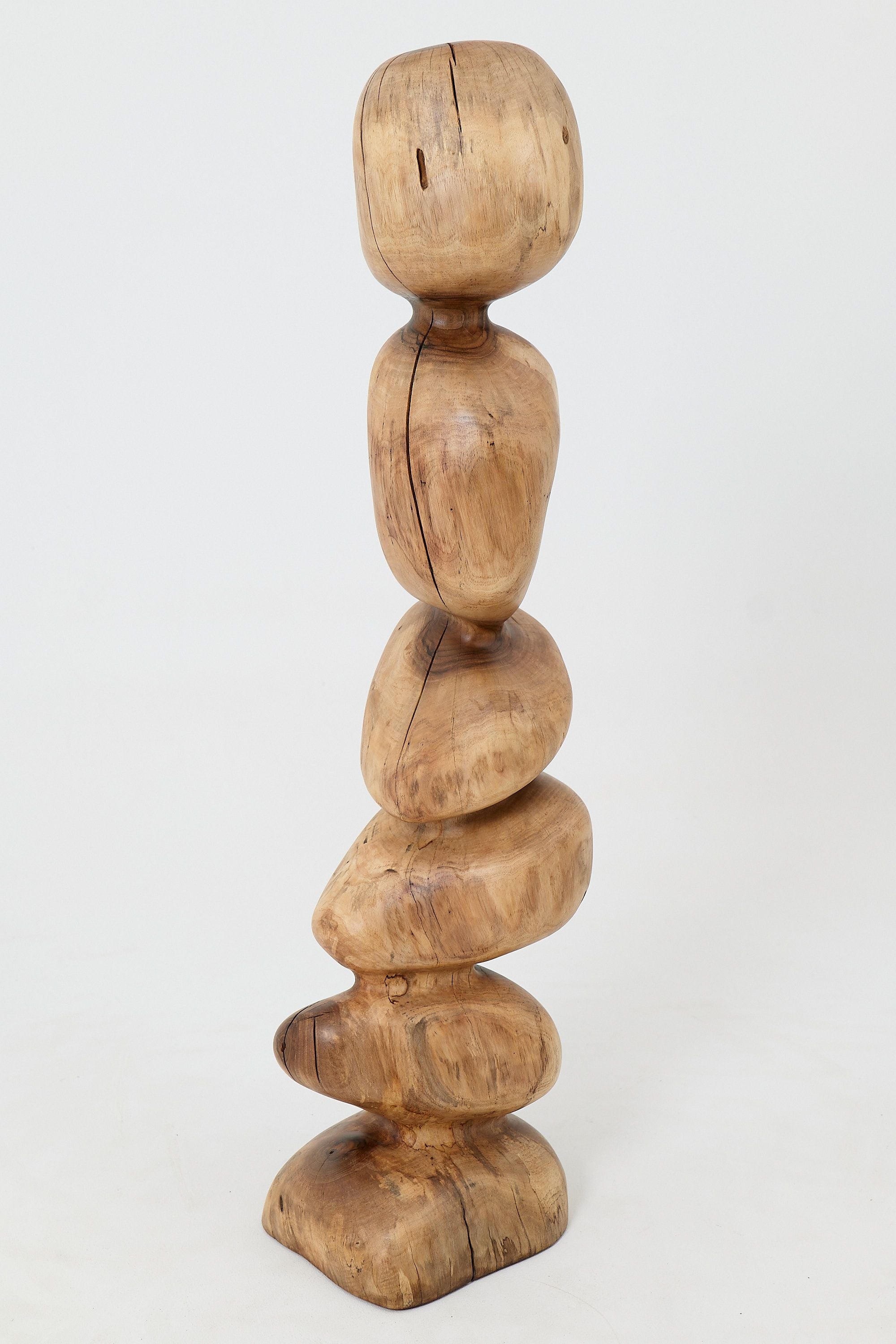 Still Stand Abstract Wood Sculpture, Chainsaw Carved, Walnut - image 12