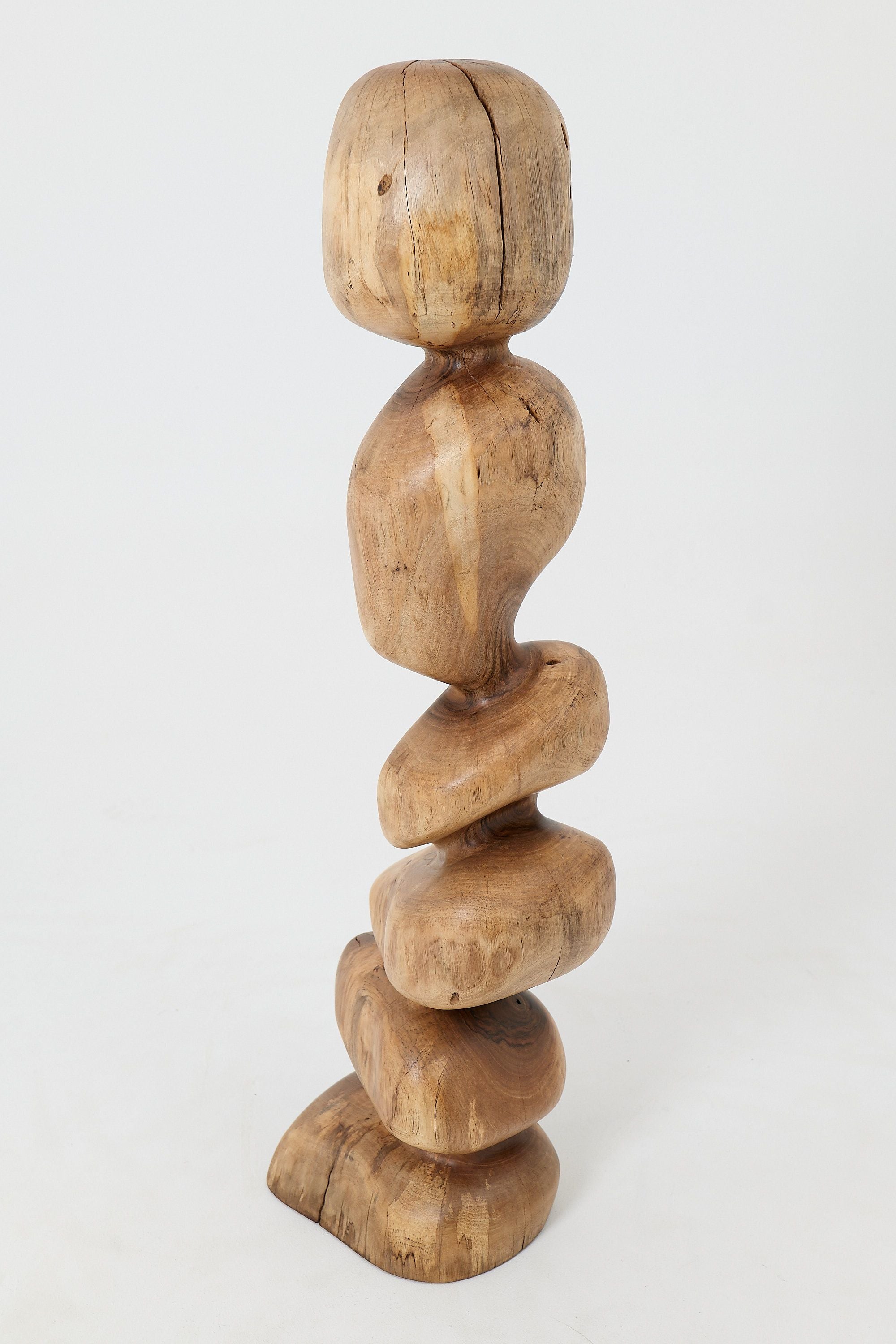 Still Stand Abstract Wood Sculpture, Chainsaw Carved, Walnut - image 6