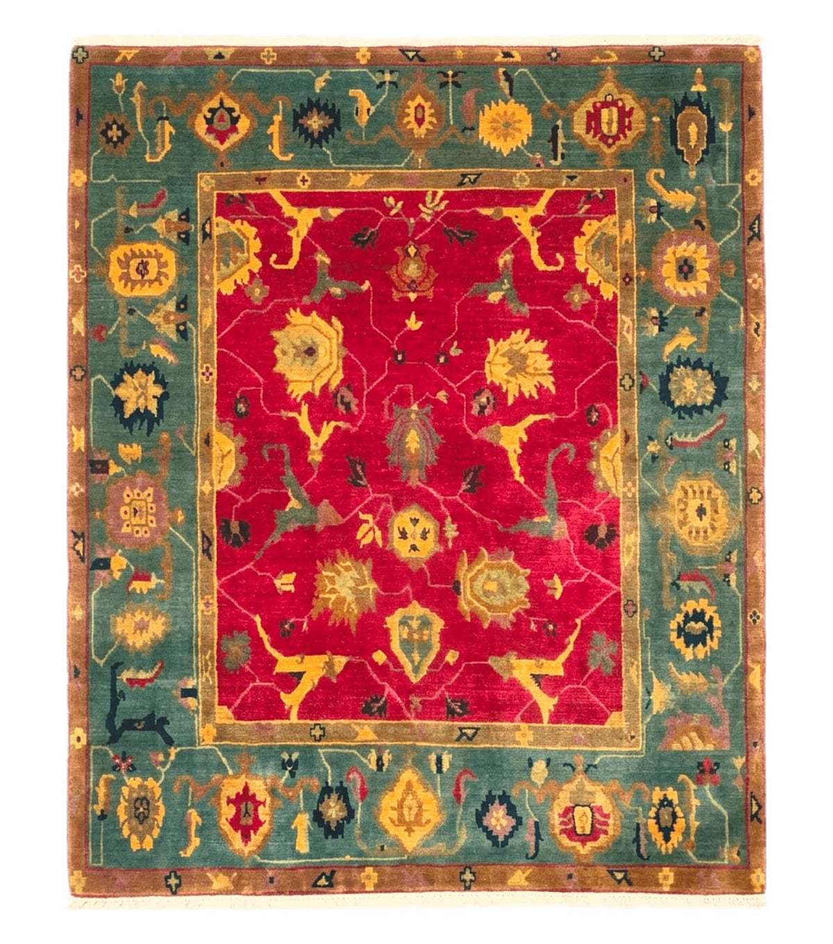 Tufenkian Rug 8x10, Tibetan Room Sized Carpet, Soft Thick Wool Pile - Jewel Rugs