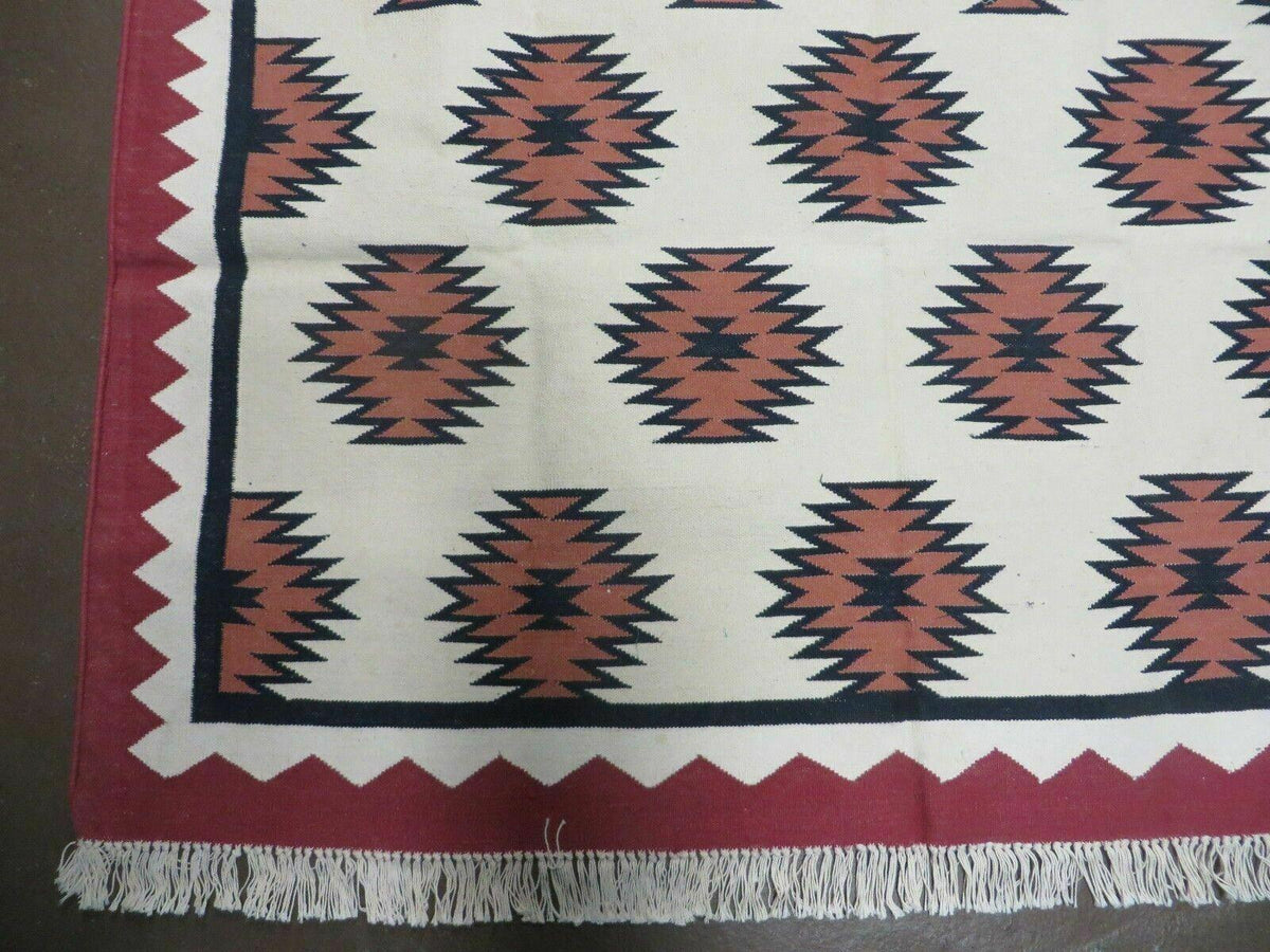 5' X 8' Hand Woven Wool Rug Contemporary Kilim Dhurrie Modern Oriental Area Rug - Jewel Rugs, view 8