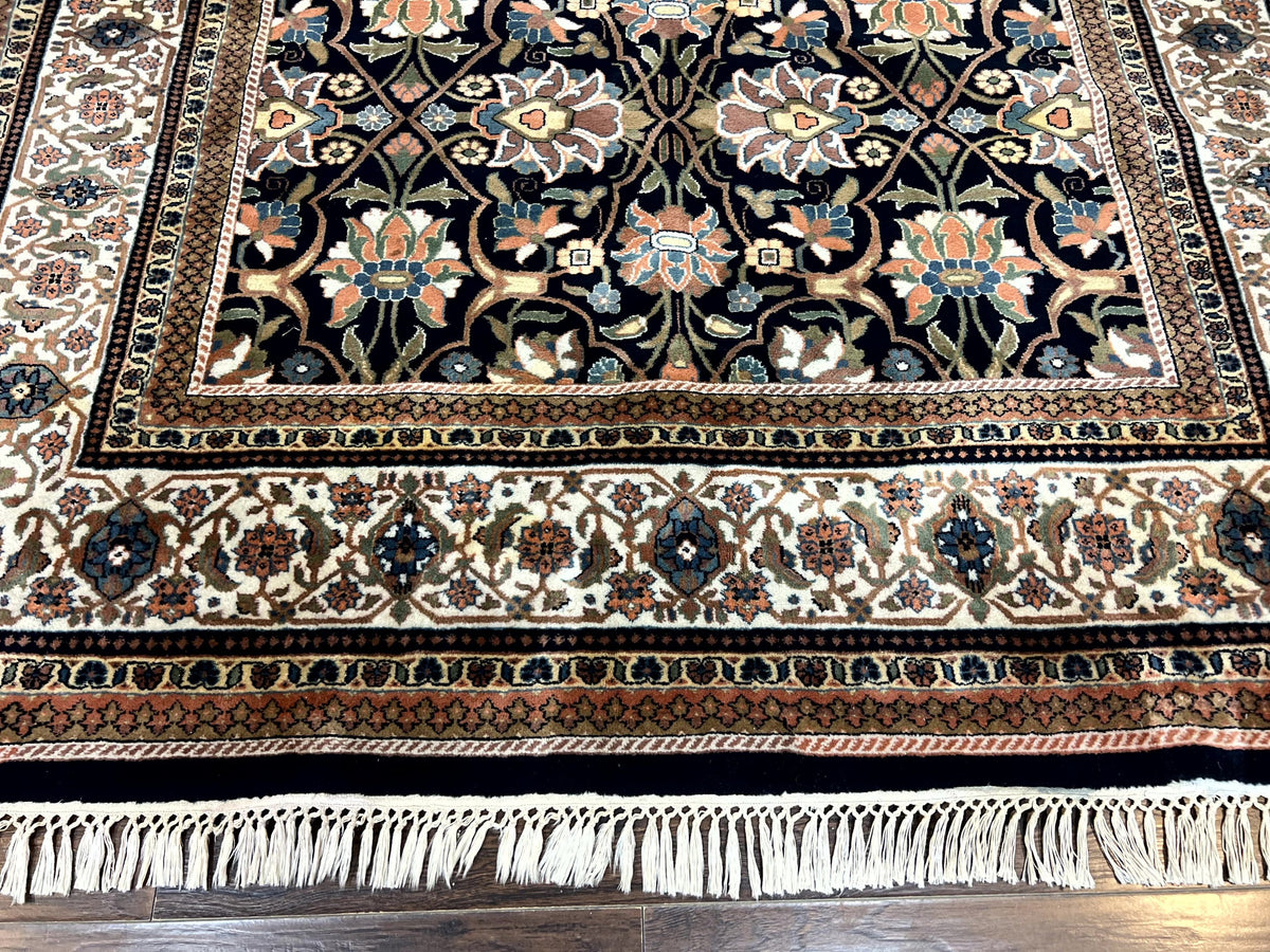 Indo Persian Bidjar Rug 6x10, Vintage Handmade Wool Carpet, Allover Pattern - Jewel Rugs, view 5