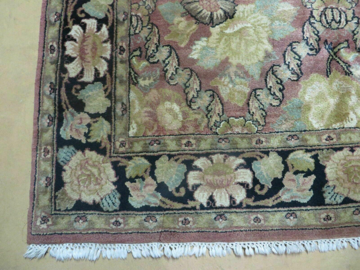6' X 9' Handmade India Floral Oriental Wool Rug Carpet - Jewel Rugs, view 8