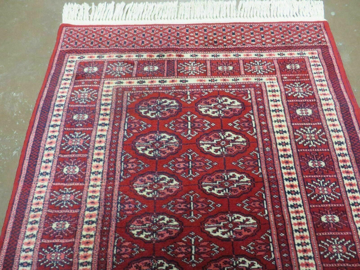 3' X 5' Vintage Fine Handmade Turkoman Bokhara Yamud Rug Carpet Nice - Jewel Rugs, view 5