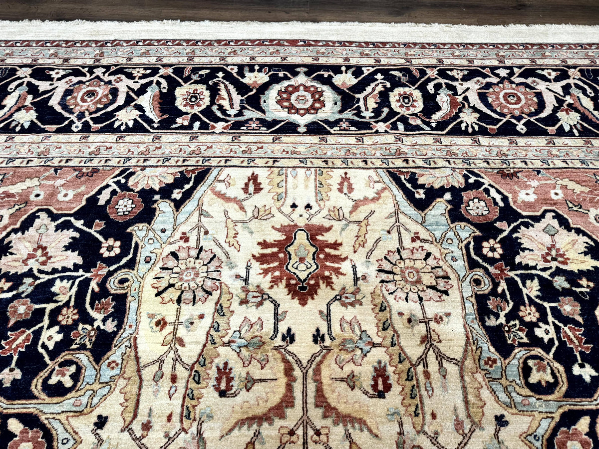 Large Palace Sized Rug 13x19, Stark Carpet, Traditional Wool Handmade Rug, Beige - Jewel Rugs, view 4