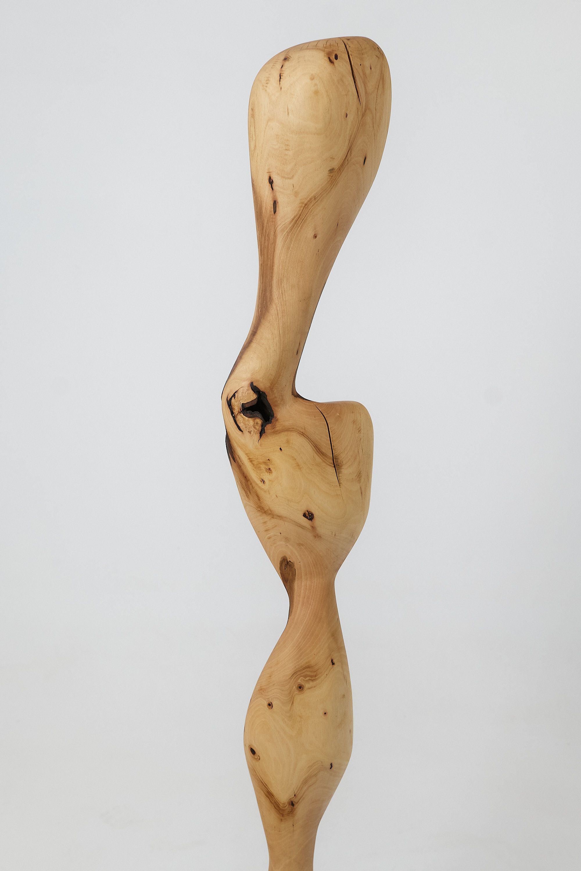 Still Stand Abstract Wood Sculpture, Chainsaw Carved, Walnut - image 5