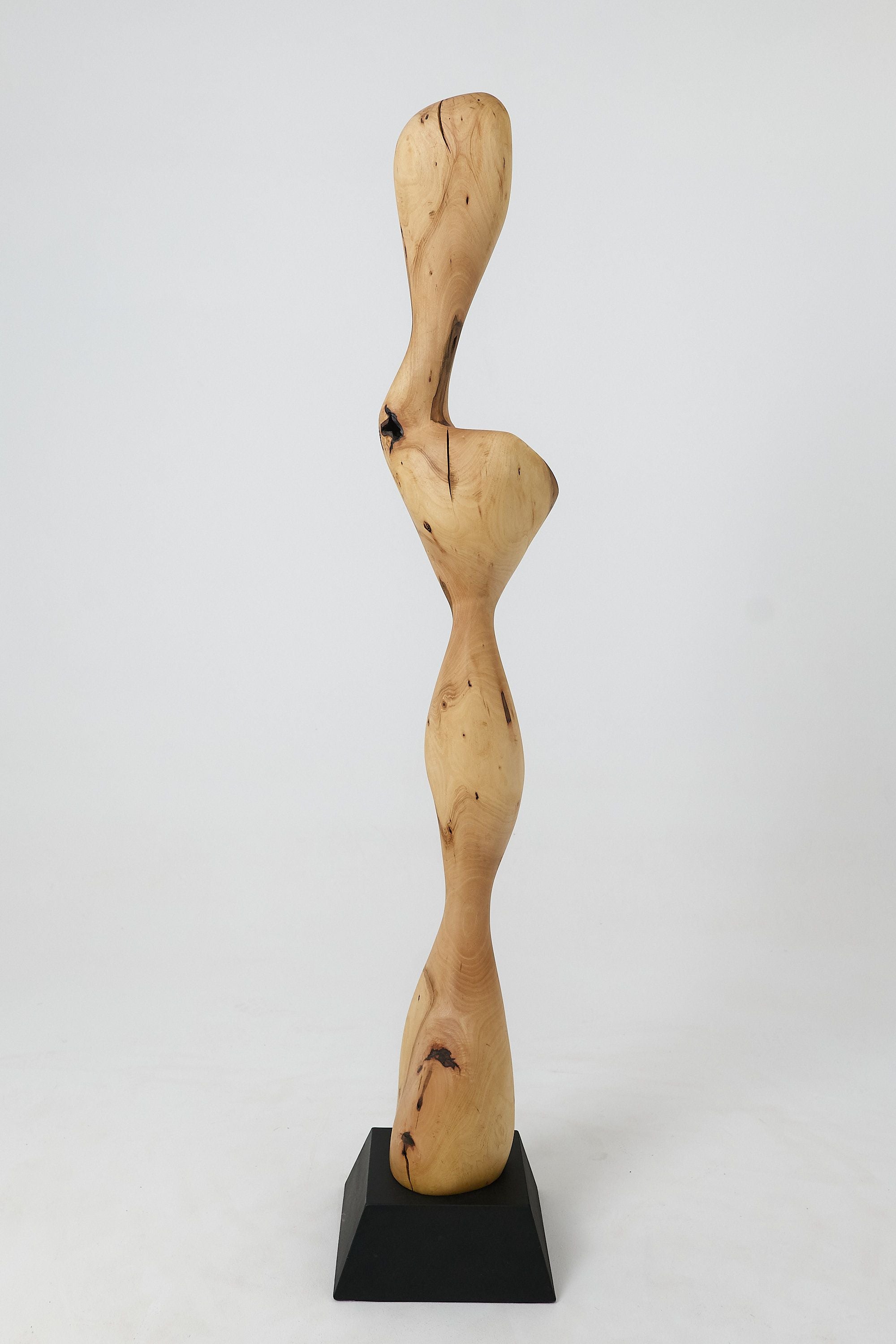 Still Stand Abstract Wood Sculpture, Chainsaw Carved, Walnut - image 6