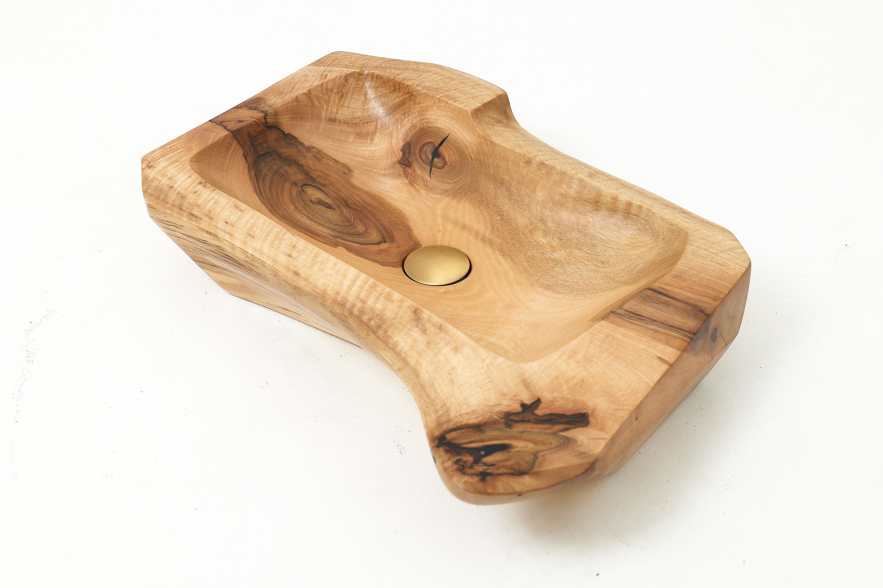 Live Edge Wood Bathroom Sink, Basin, Solid Wood, Walnut, Handmade - image 4