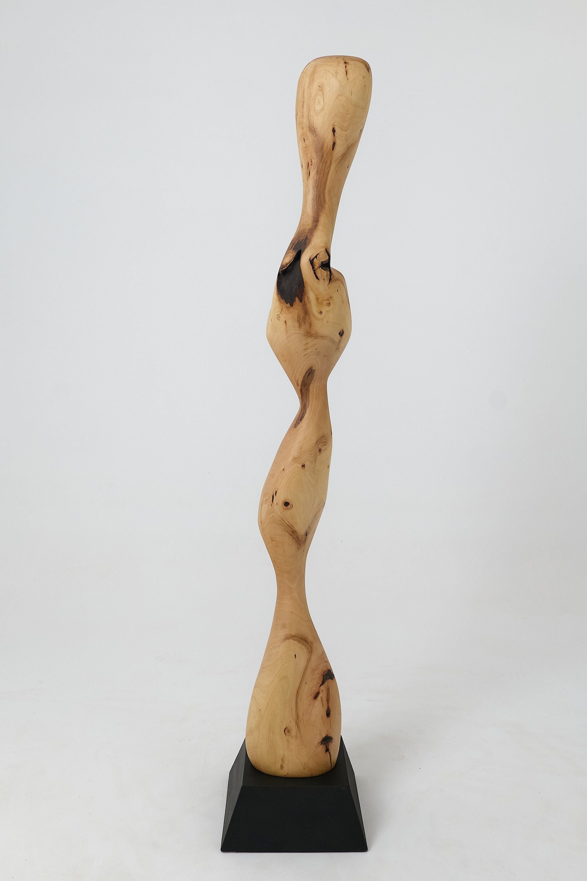 Still Stand Abstract Wood Sculpture, Chainsaw Carved, Walnut - image 3