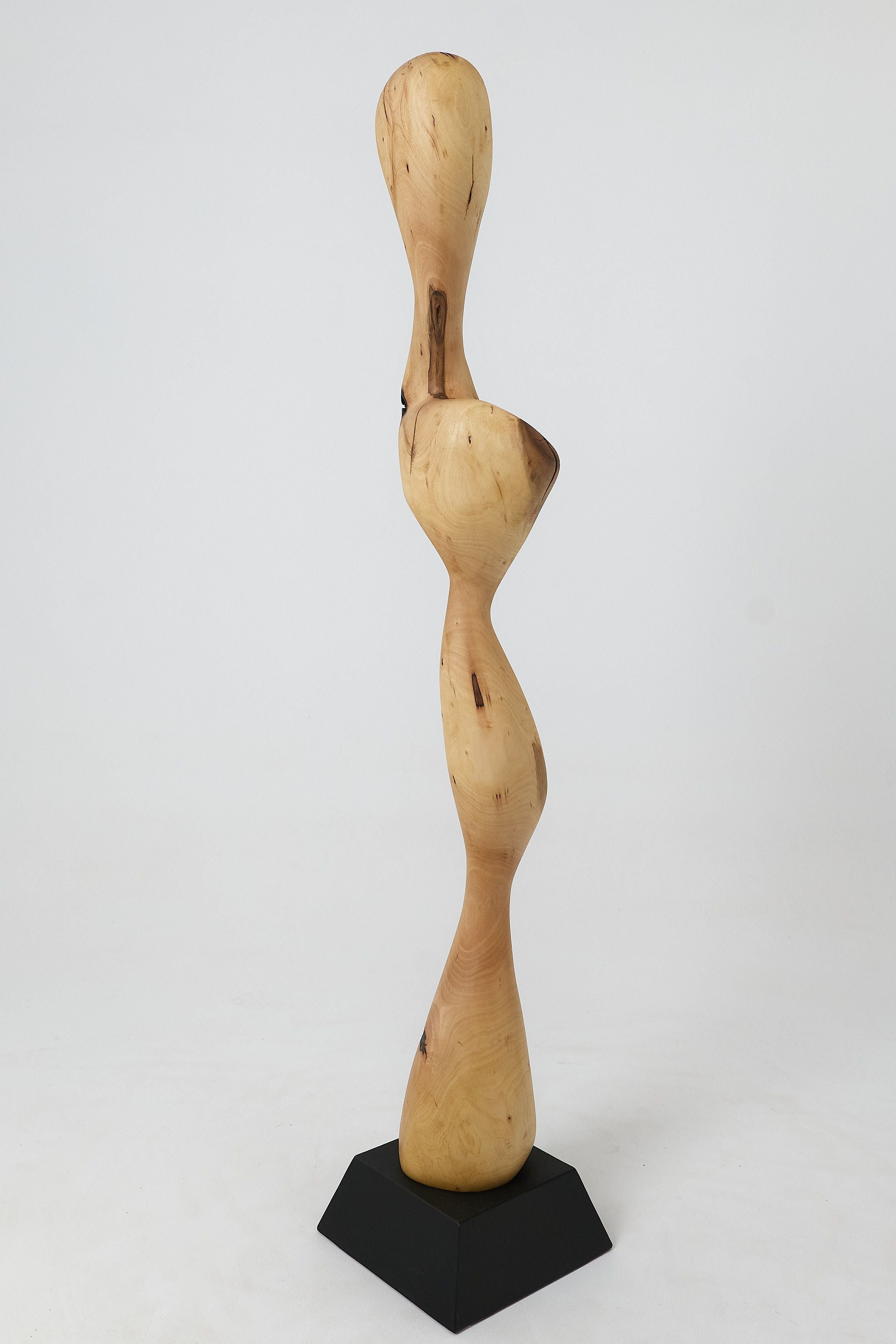 Still Stand Abstract Wood Sculpture, Chainsaw Carved, Walnut - image 7