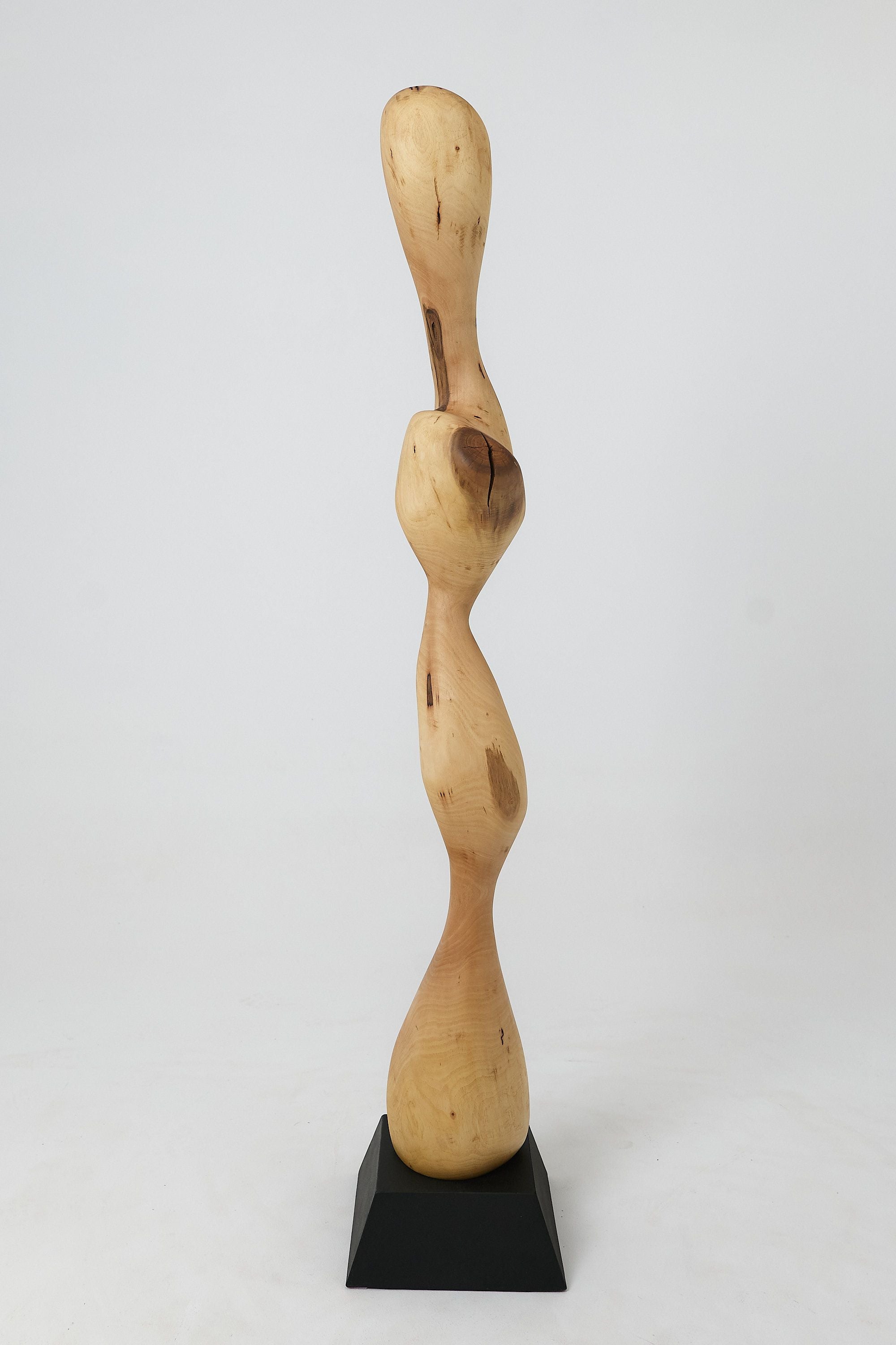 Still Stand Abstract Wood Sculpture, Chainsaw Carved, Walnut - image 8