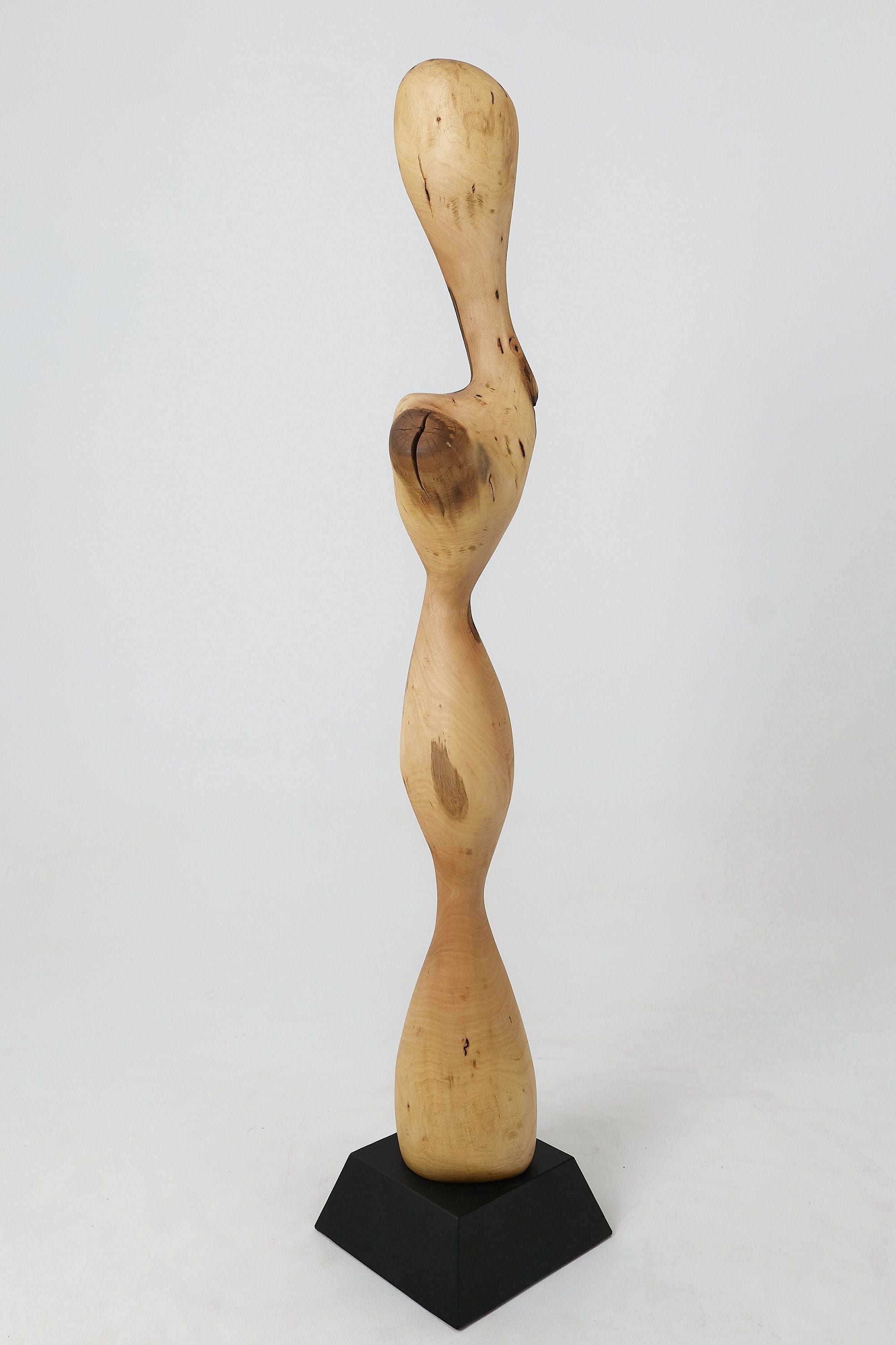 Still Stand Abstract Wood Sculpture, Chainsaw Carved, Walnut - image 9