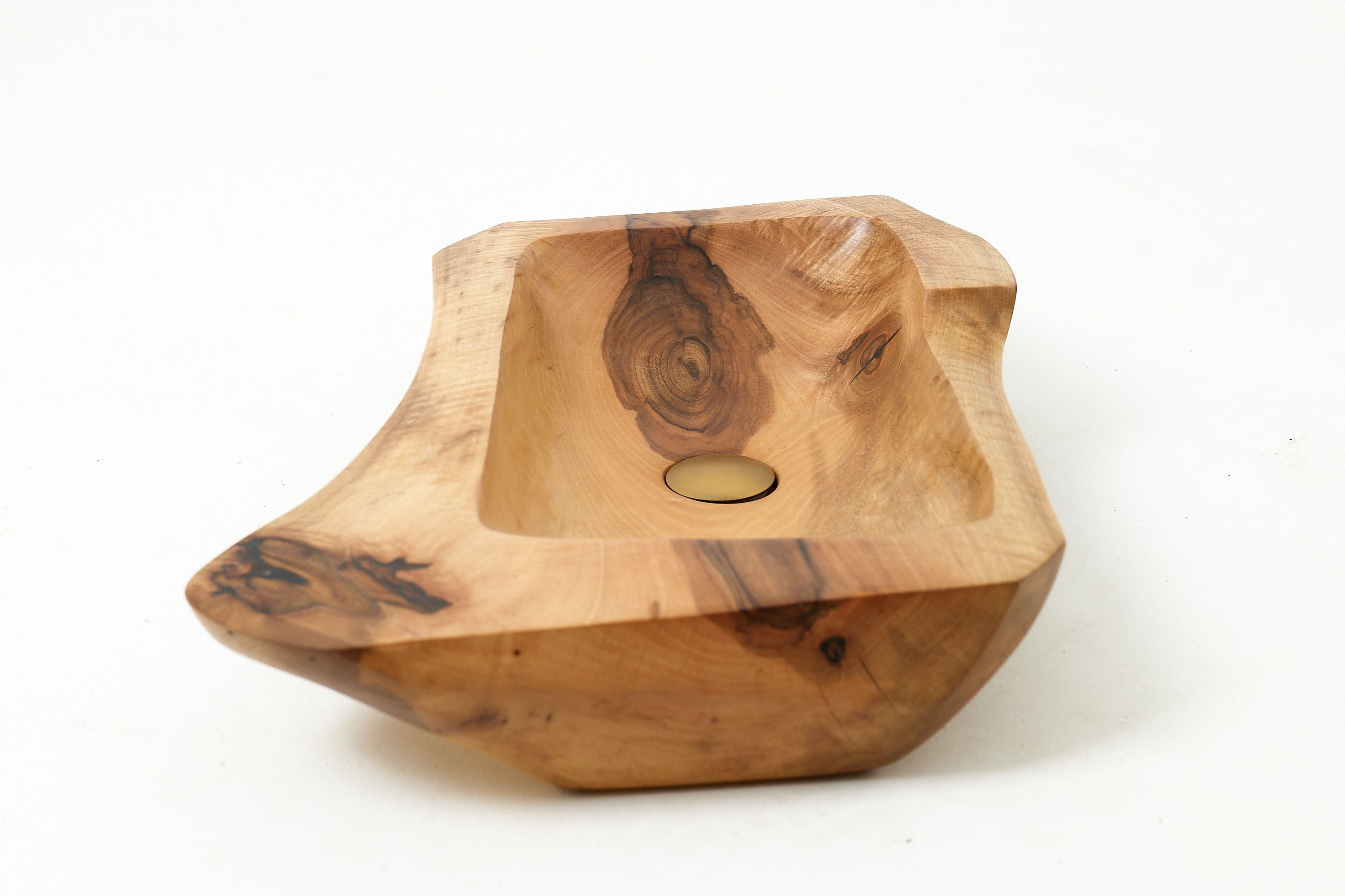 Live Edge Wood Bathroom Sink, Basin, Solid Wood, Walnut, Handmade - image 6