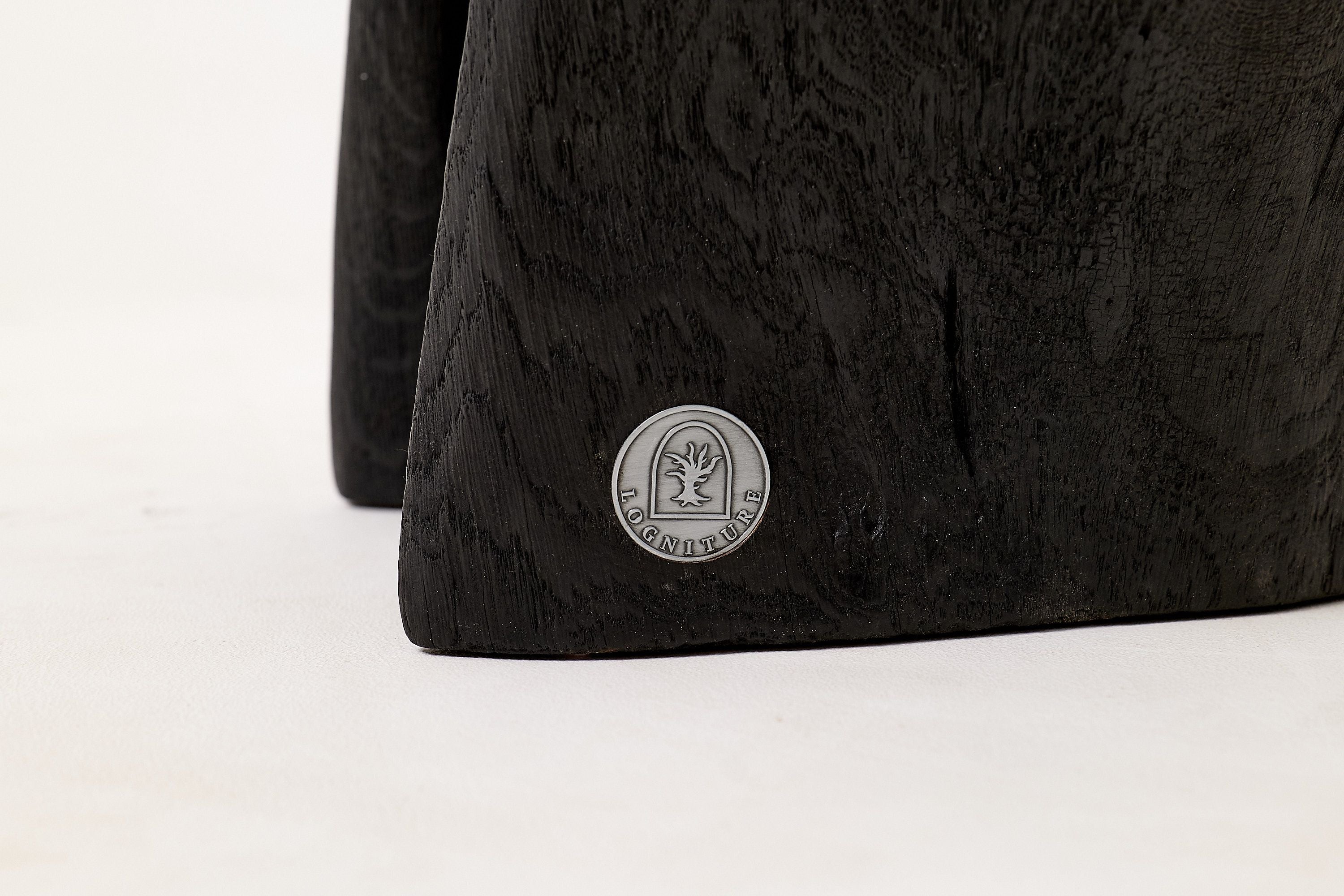 Brutalist Sculptural Chair, Carved, Solid Wood, Oak, Black, Rustic - image 9