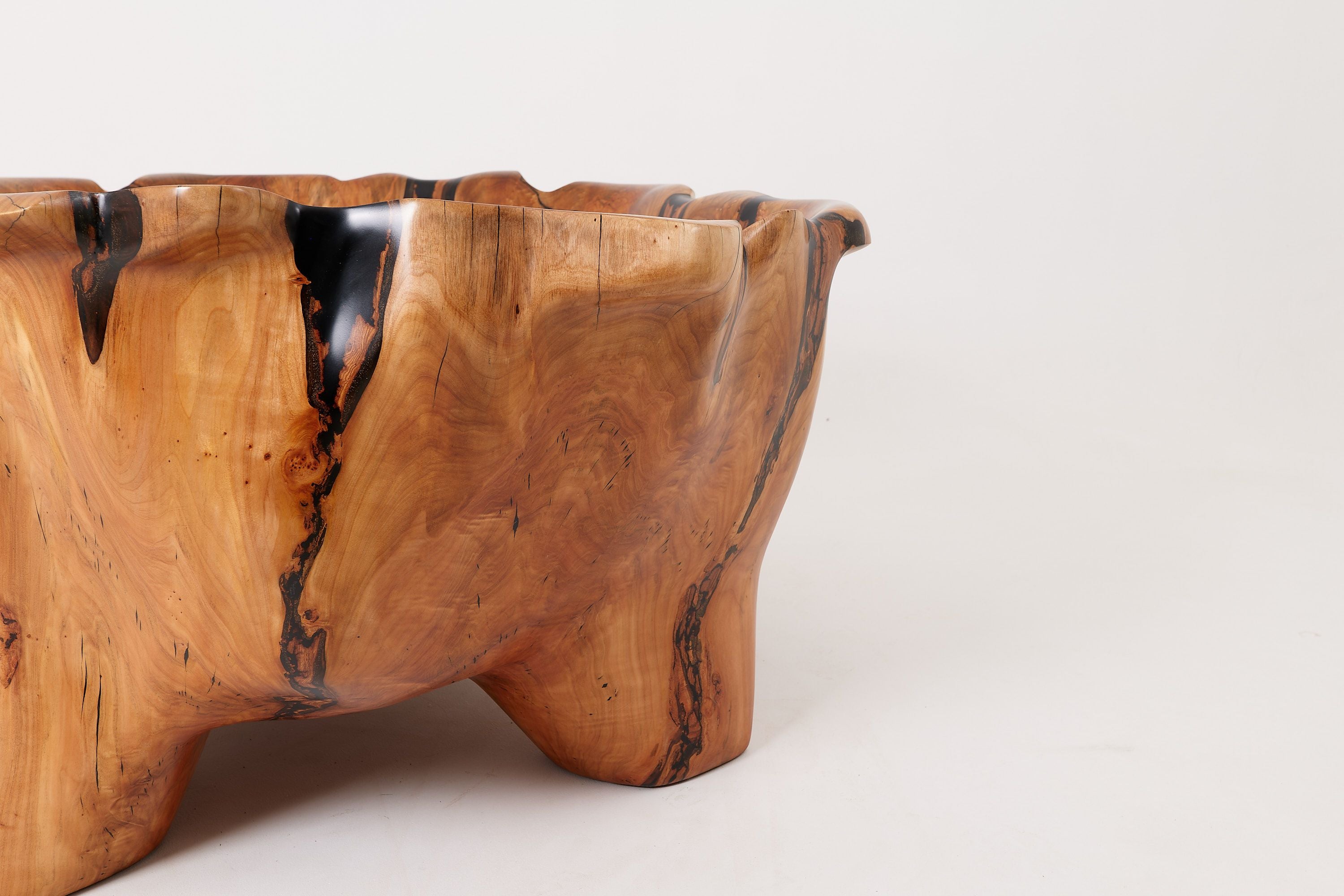 Live Edge Bathtub Carved from Single Piece of Wood, Logniture - image 14