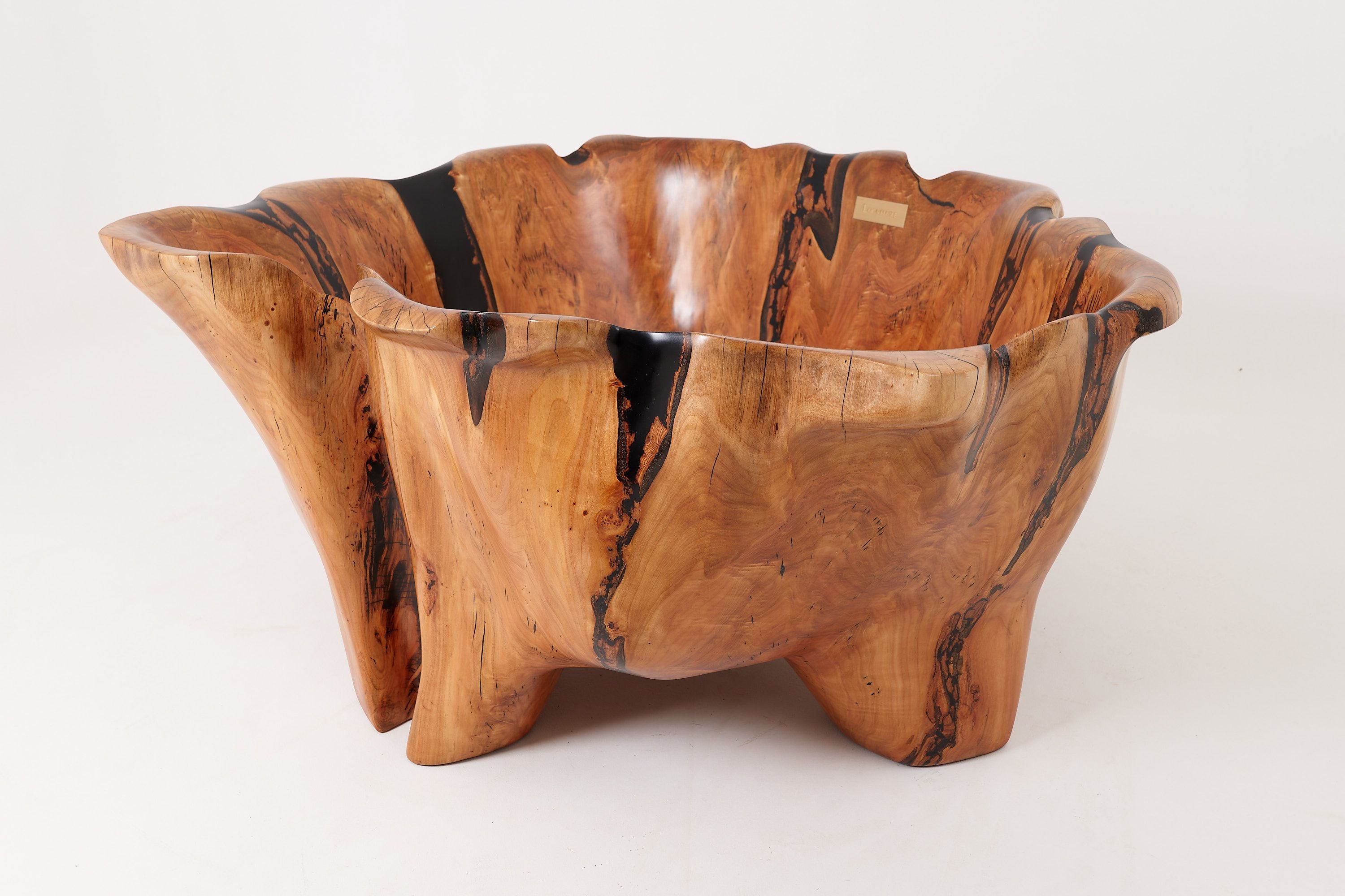 Live Edge Bathtub Carved from Single Piece of Wood, Logniture - image 11