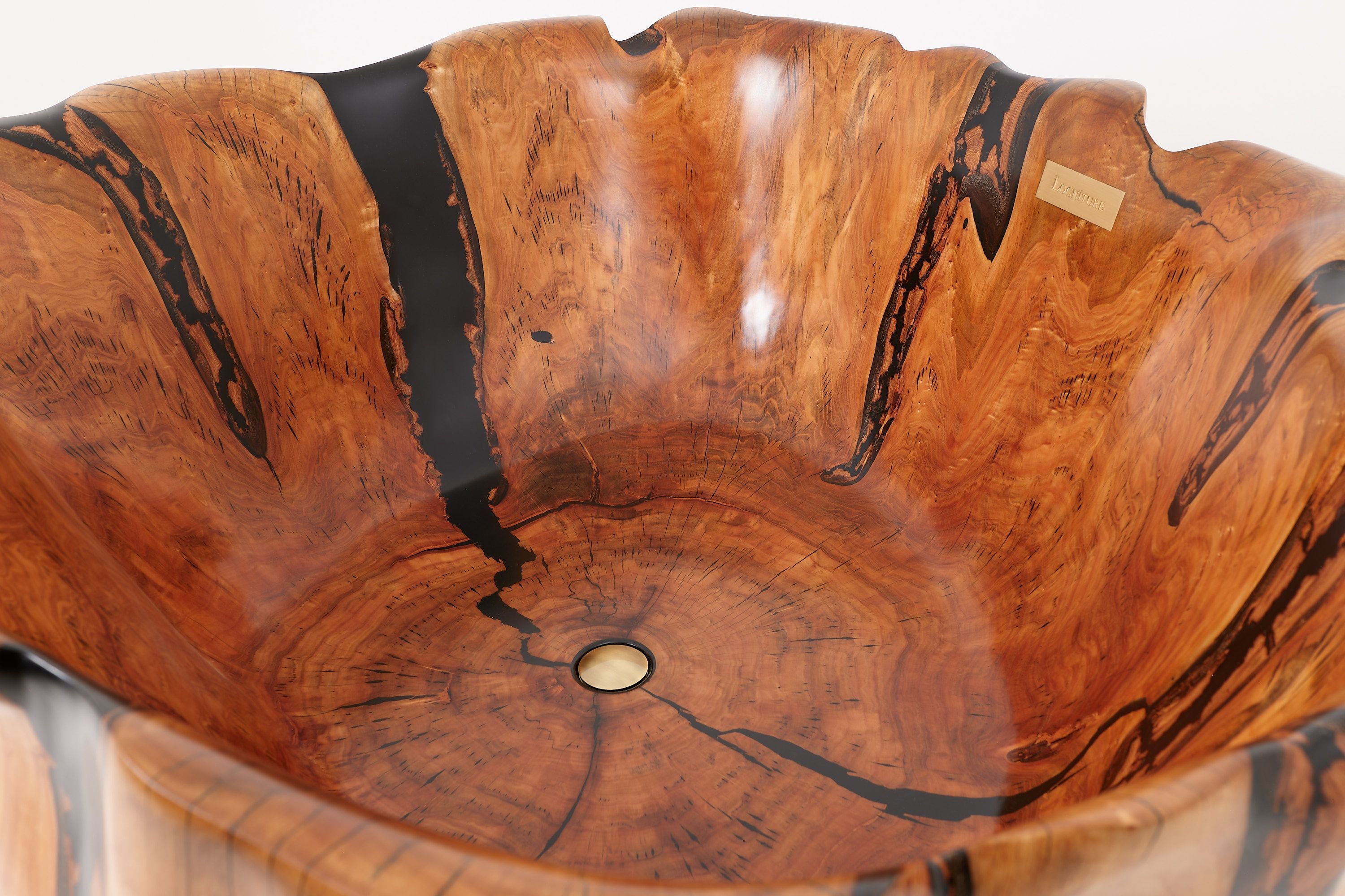 Live Edge Bathtub Carved from Single Piece of Wood, Logniture - image 12