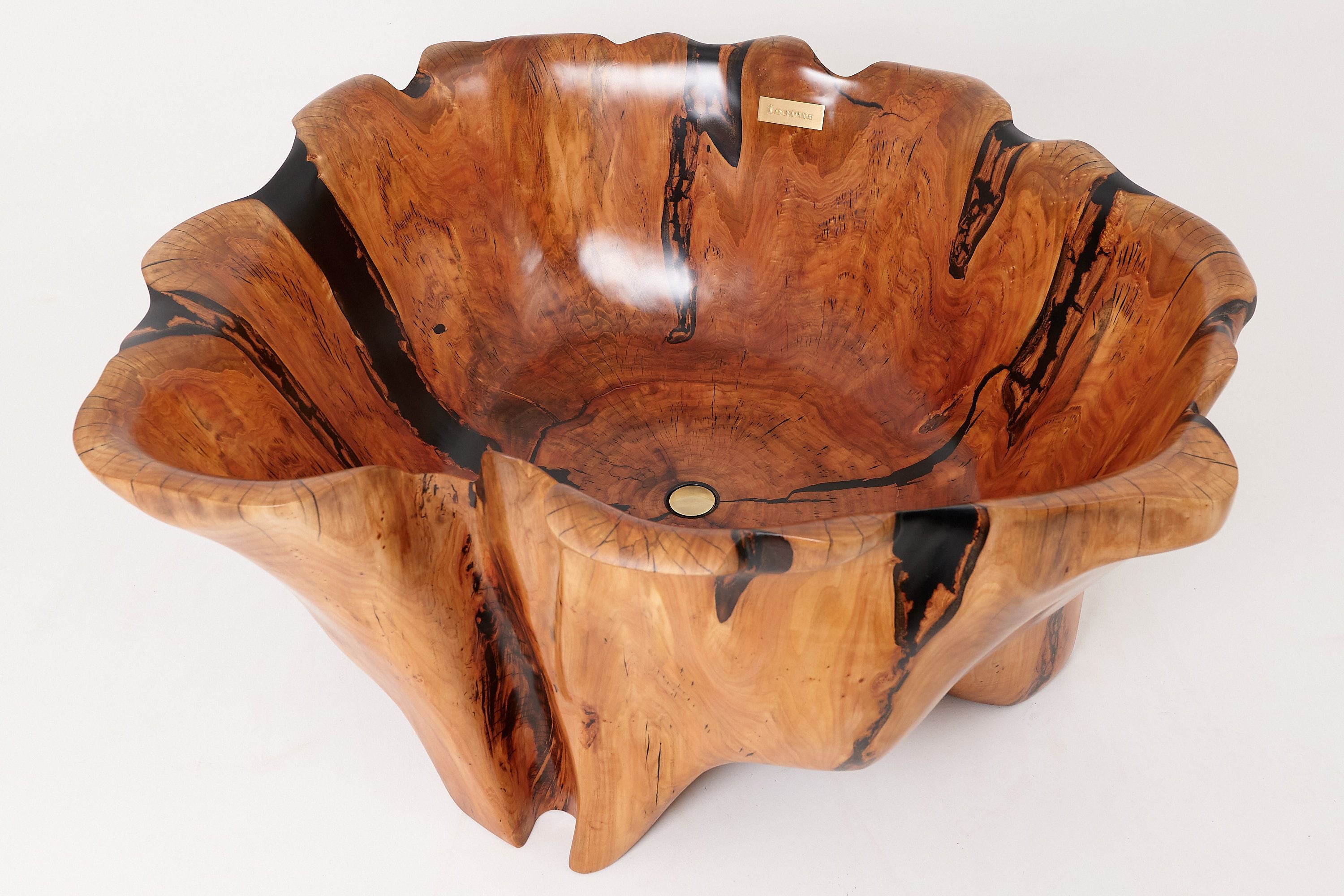 Live Edge Bathtub Carved from Single Piece of Wood, Logniture - image 13