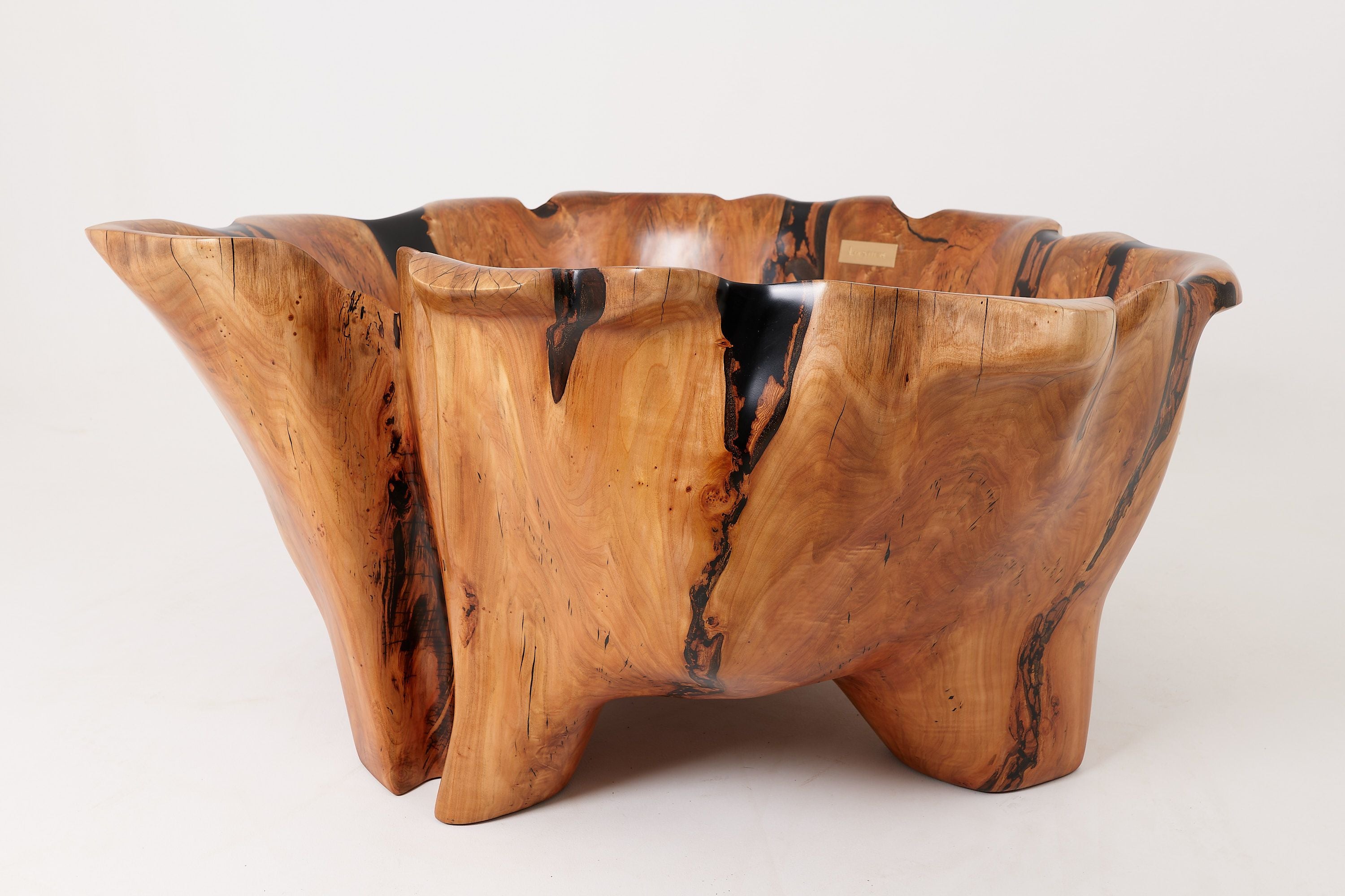 Live Edge Bathtub Carved from Single Piece of Wood, Logniture - image 15