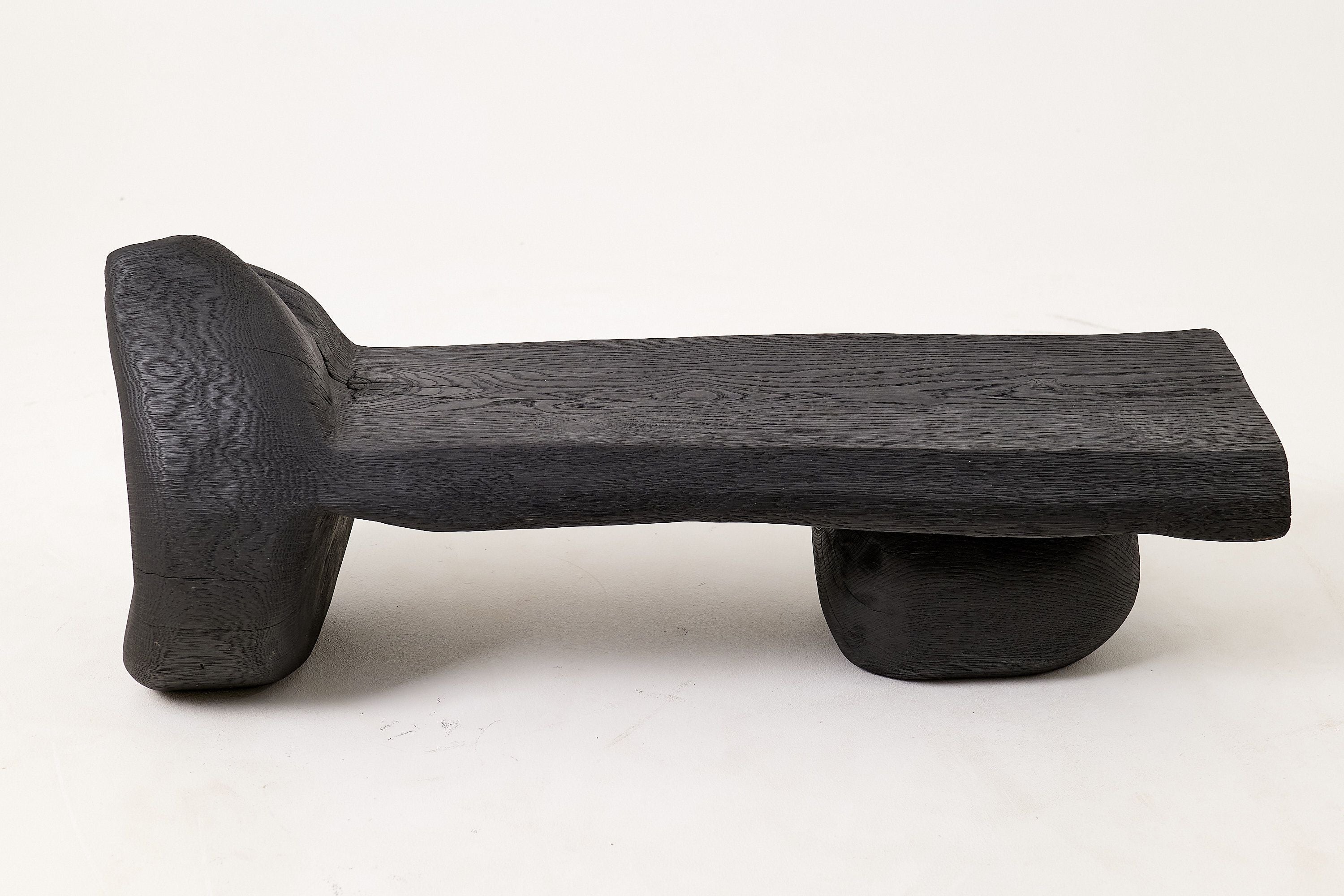 Solid Wood Bench, Log Bench, Charred, Organic, Modern Sculptural Seat - image 10