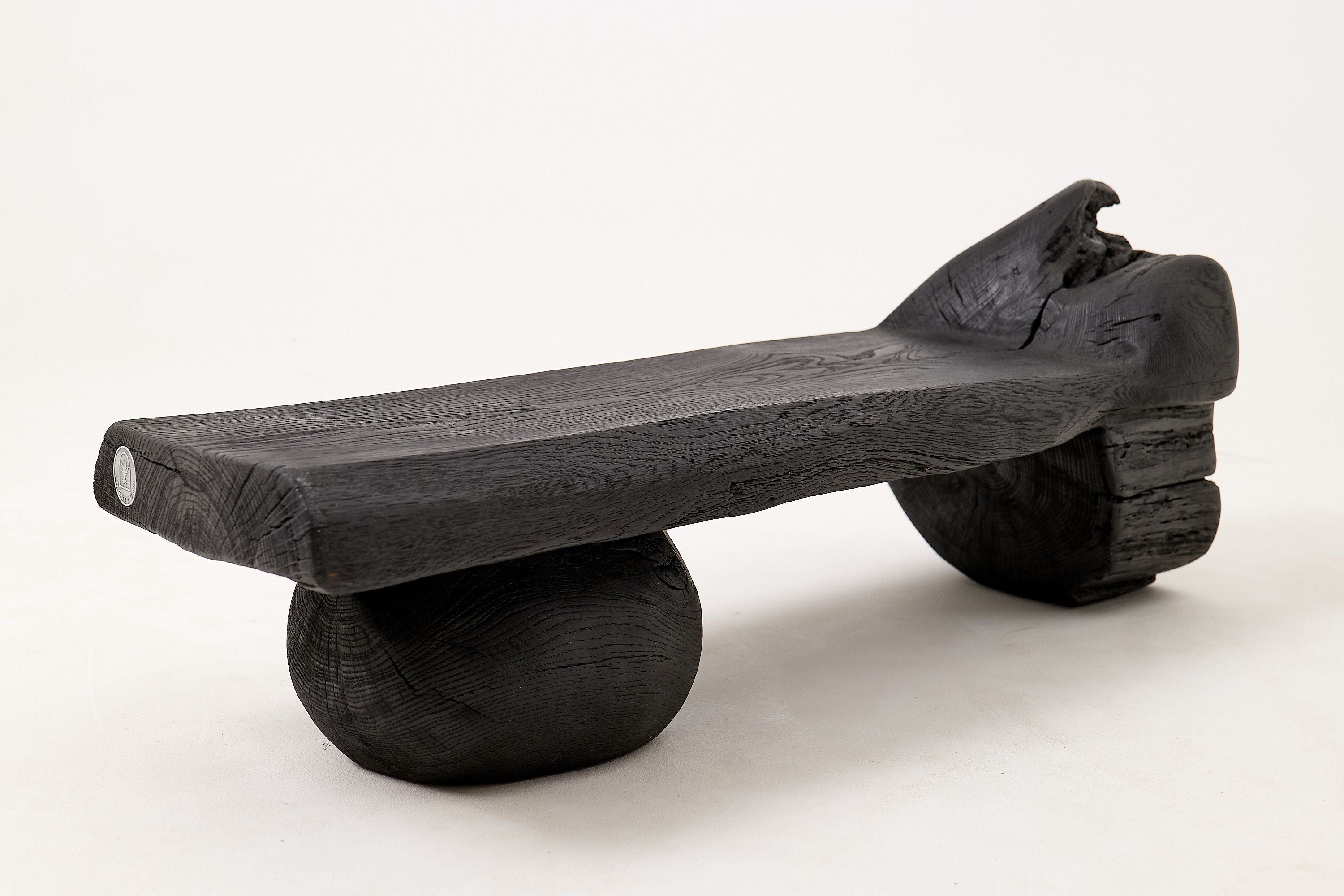 Solid Wood Bench, Log Bench, Charred, Organic, Modern Sculptural Seat - image 16