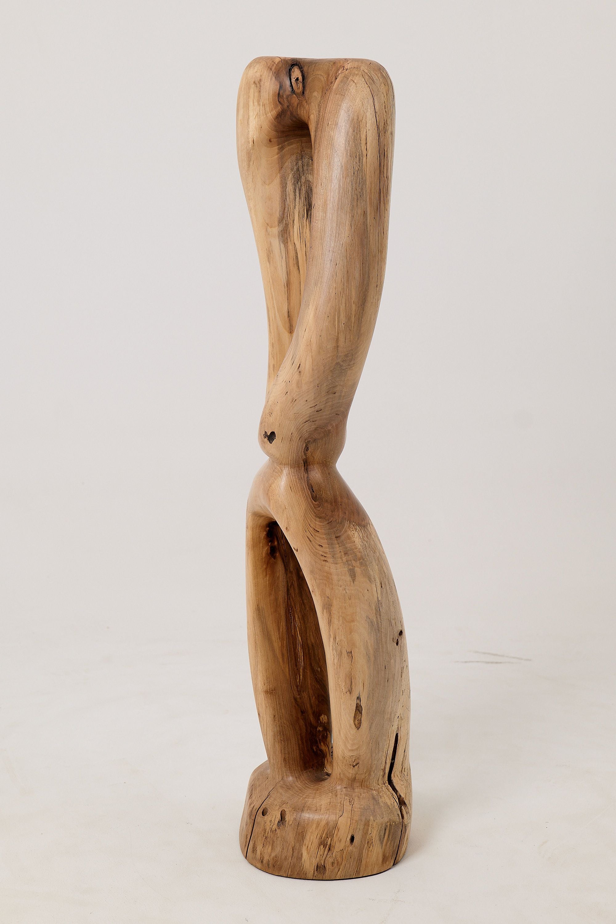 Still Stand Abstract Wood Sculpture, Chainsaw Carved, Walnut - image 10