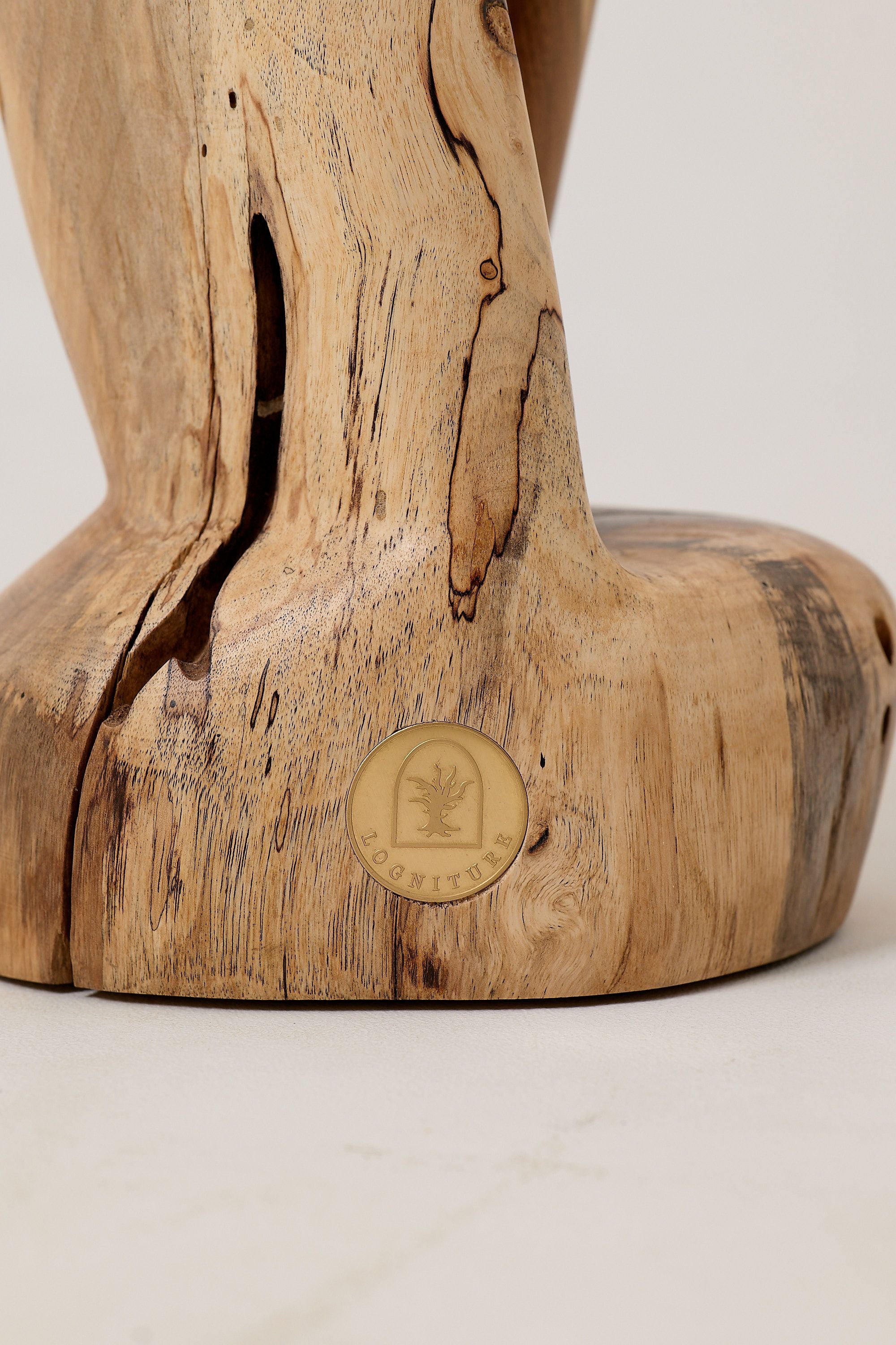 Still Stand Abstract Wood Sculpture, Chainsaw Carved, Walnut - image 3