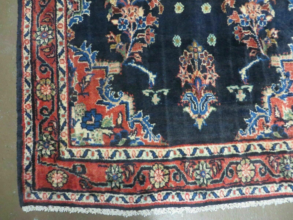 Persian Runner Rug 4x11, Navy Blue Antique Lilihan Runner - Jewel Rugs, view 9
