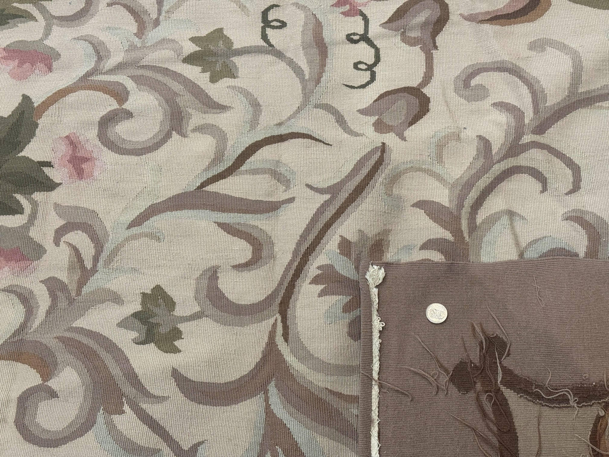Palace Sized Aubusson Rug 13 x 20, Flatweave Aubusson Weave, Oversized Rug, European French Elegant Design - Jewel Rugs, view 11