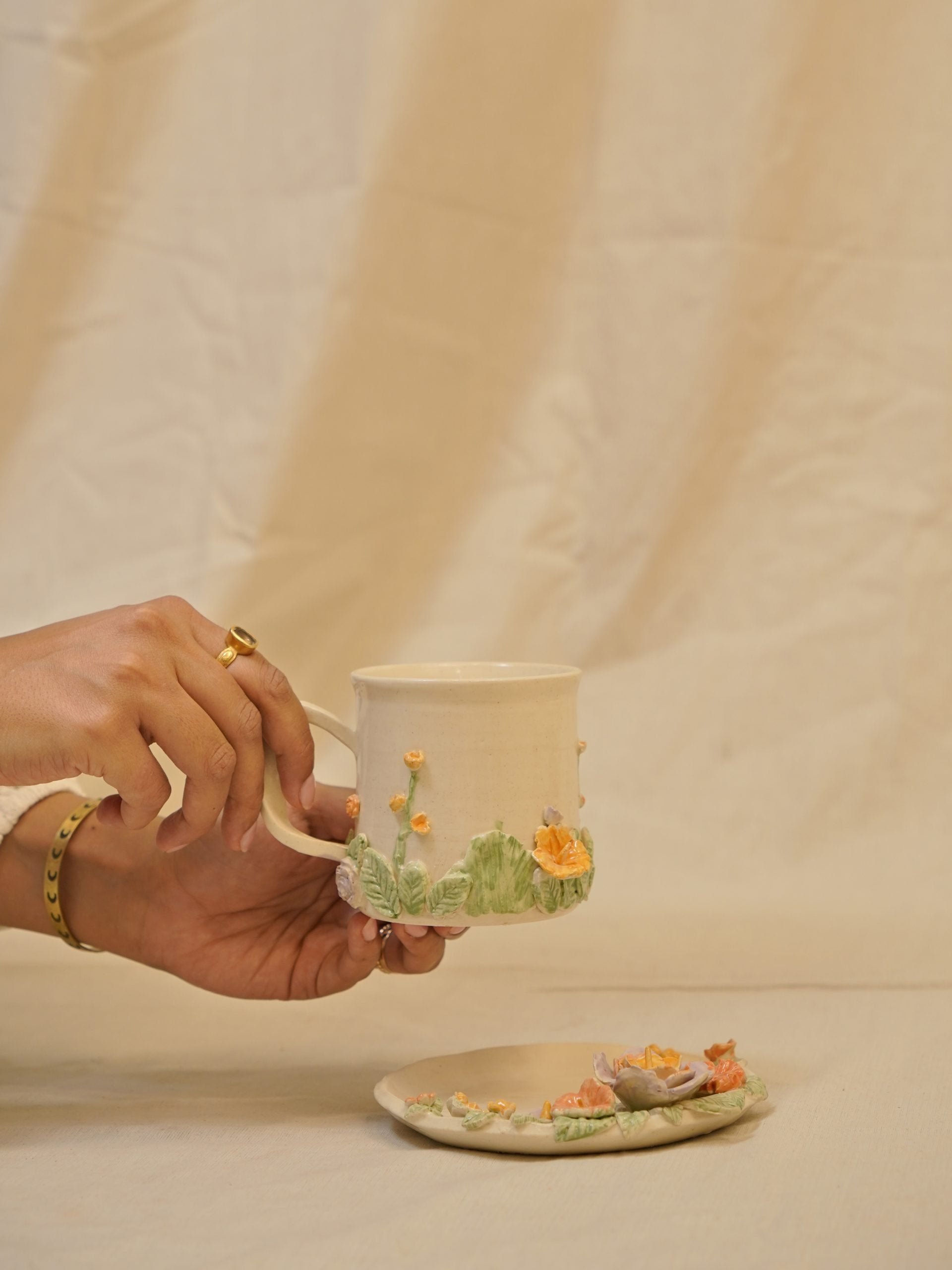 Garden Sip - Floral Mug & Saucer Set