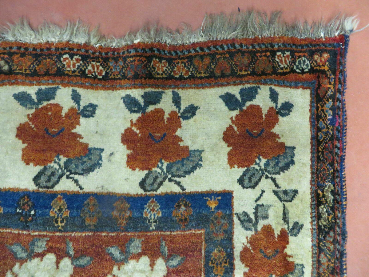 4' X 5' Semi Antique Handmade Fine Turkish Flowers Bouquet Wool Rug Nice - Jewel Rugs, view 13