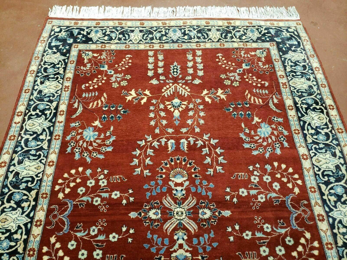 4' X 6' Vintage Handmade Pakistani Rug Highly Detailed Red - Jewel Rugs, view 12