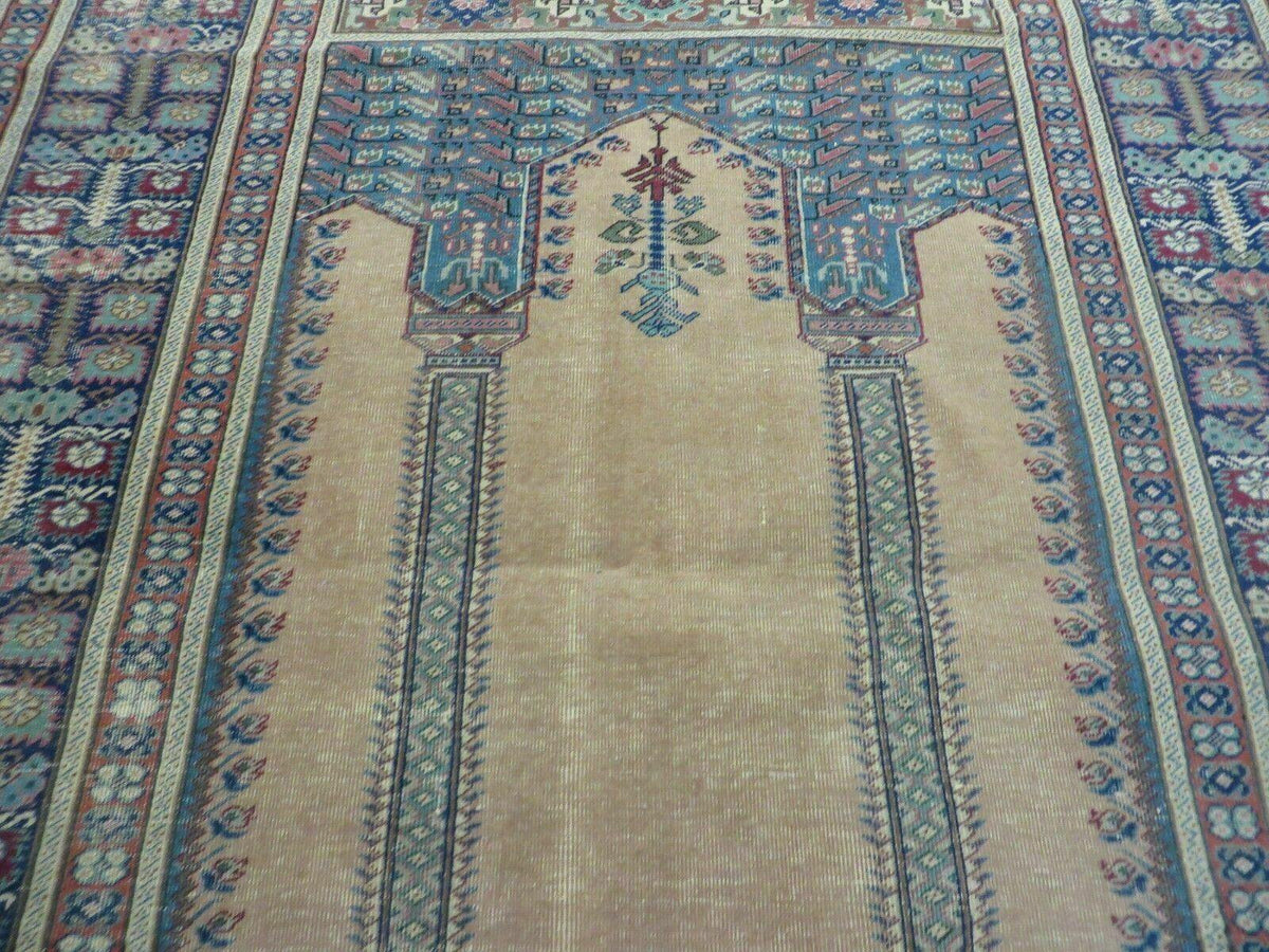 4' X 6' Antique Handmade Turkish Mehrab Prayer Wool Rug Lantern Beautiful - Jewel Rugs, view 13