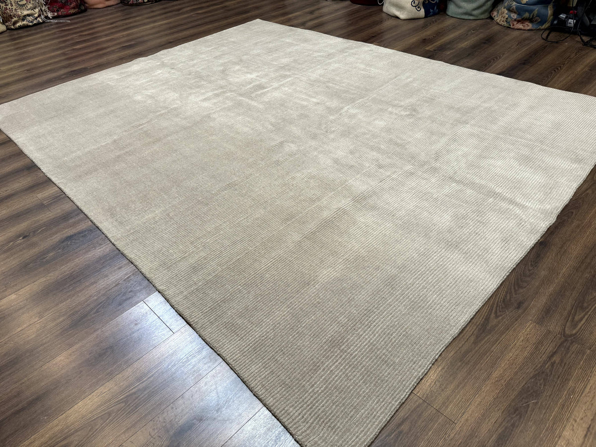 Tibetan Rug 8x10 Taupe Handmade Wool Modern Contemporary Carpet - Jewel Rugs, view 13