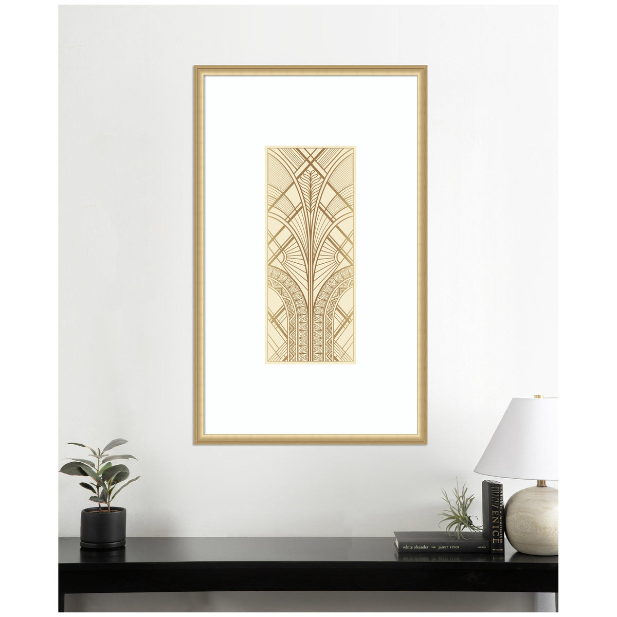 Retro Art Deco Glam Abstract by The Creative Bunch Studio Framed Wall Art Print