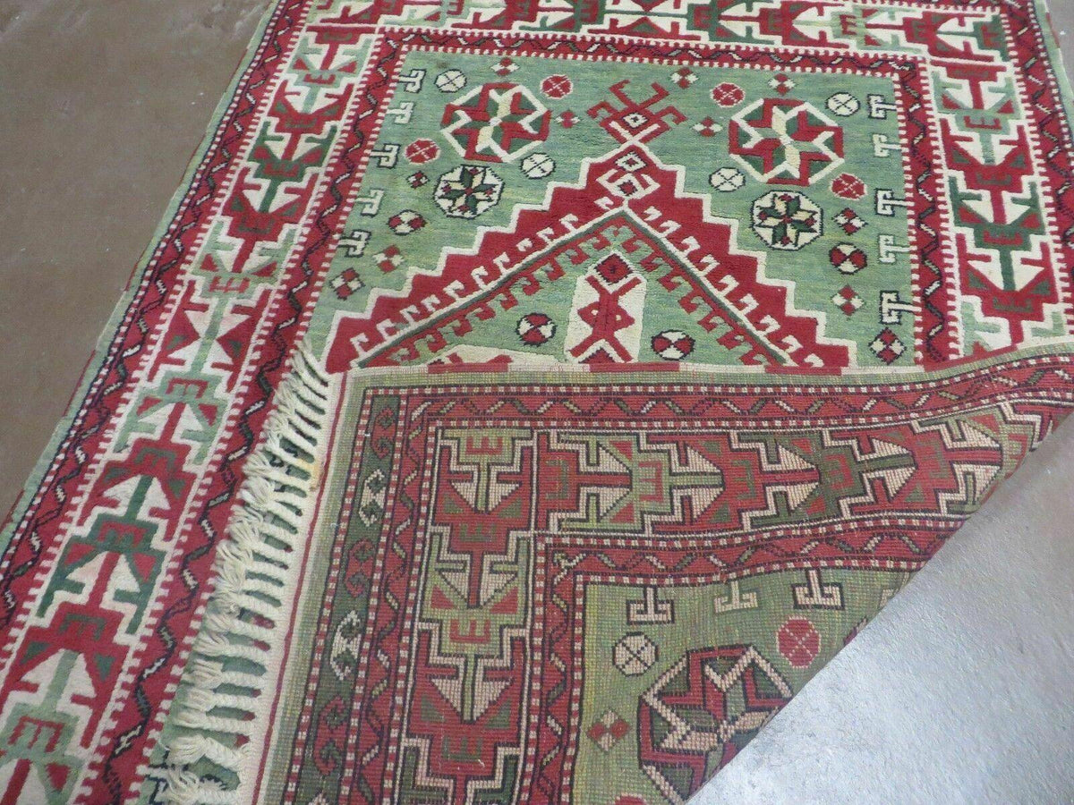 4' X 6' Vintage Handmade Turkish Kazak Design Wool Rug Carpet Nice - Jewel Rugs, view 10