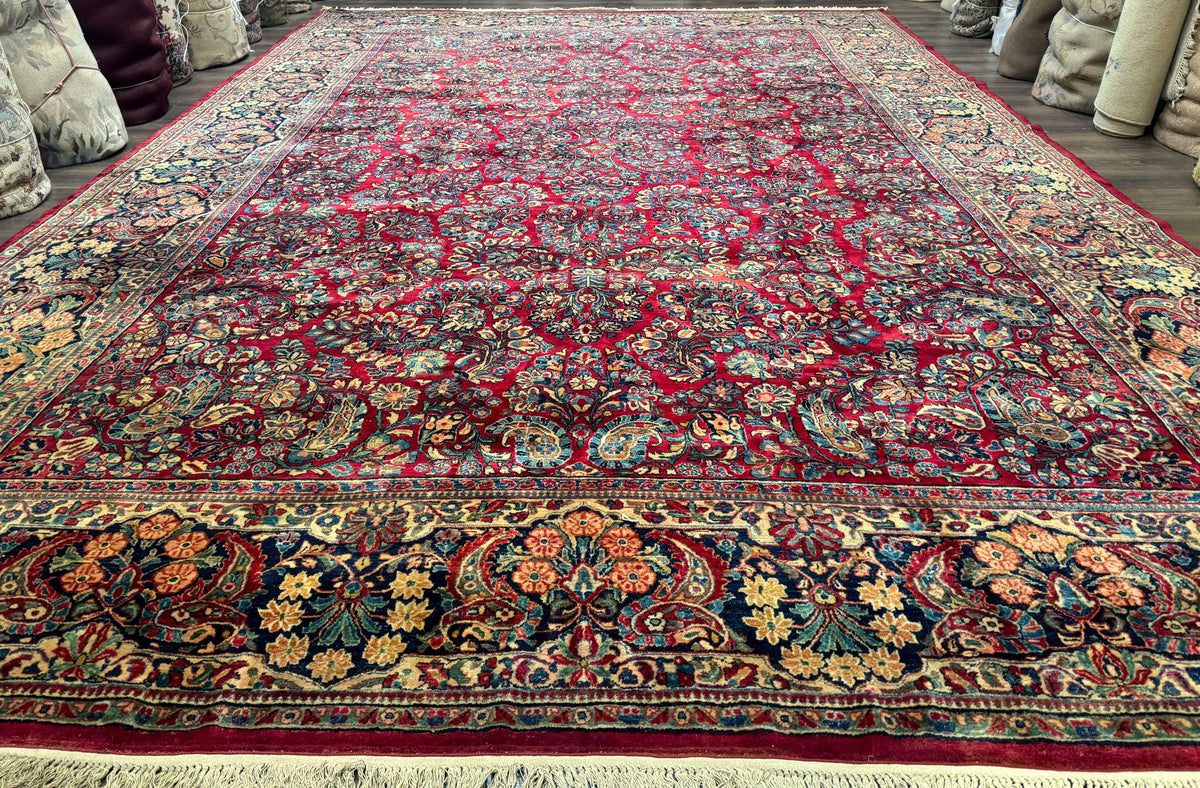 Palace Size Antique Persian Sarouk Rug 12x18 - Jewel Rugs, view 2